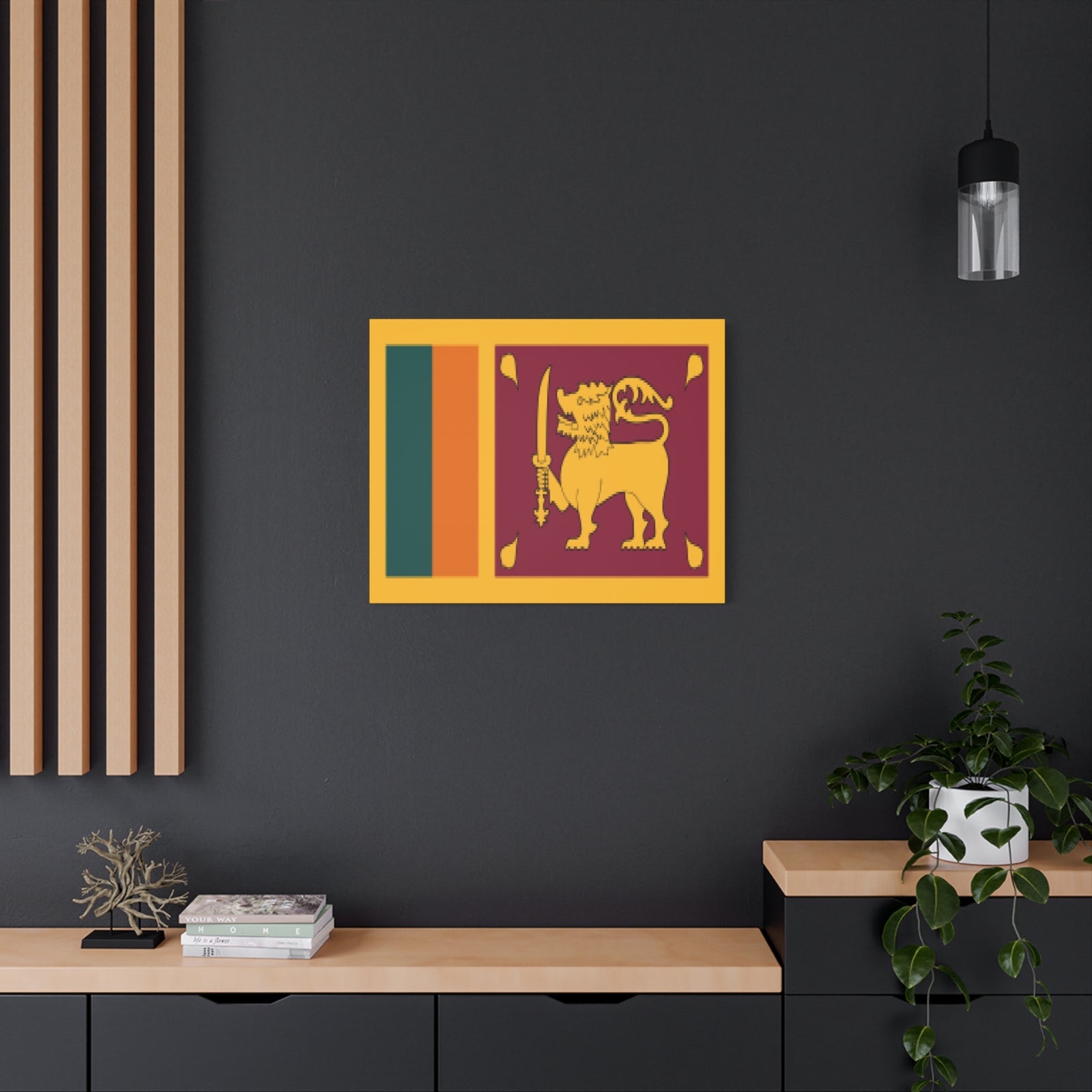 Sri Lanka Country Flag Canvas Vibrant Wall Art Unframed Home Decor-Express Your Love Gifts