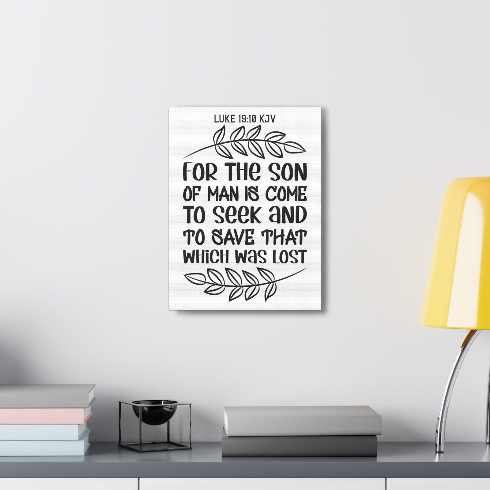 Scripture Walls For The Son Of Man Is Come Luke 19:10 Bible Verse Canvas Christian Wall Art Ready To Hang-Express Your Love Gifts