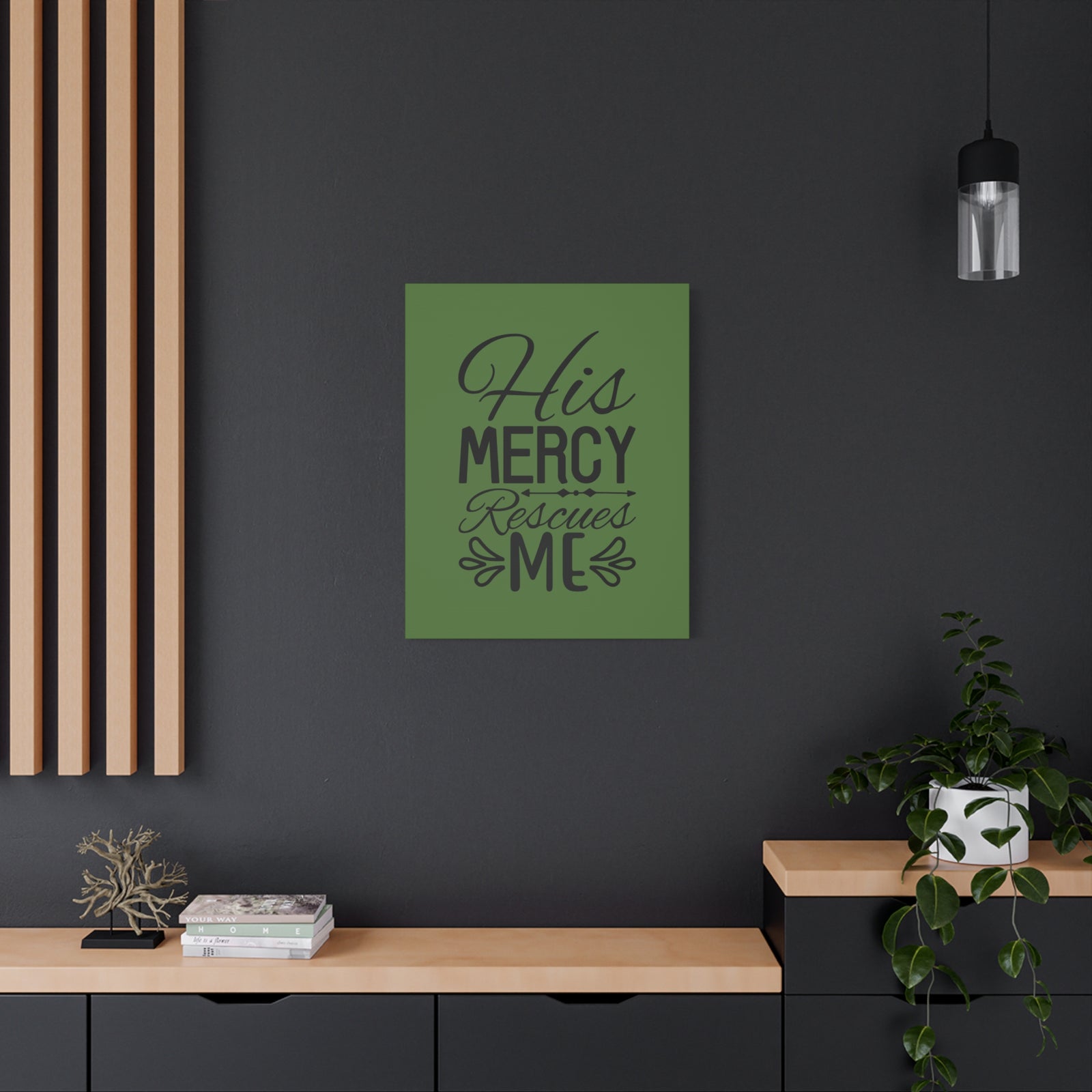 Scripture Walls Rescues Me Dark Green Psalm 71:2 Bible Canvas Christian Wall Art Ready to Hang-Express Your Love Gifts