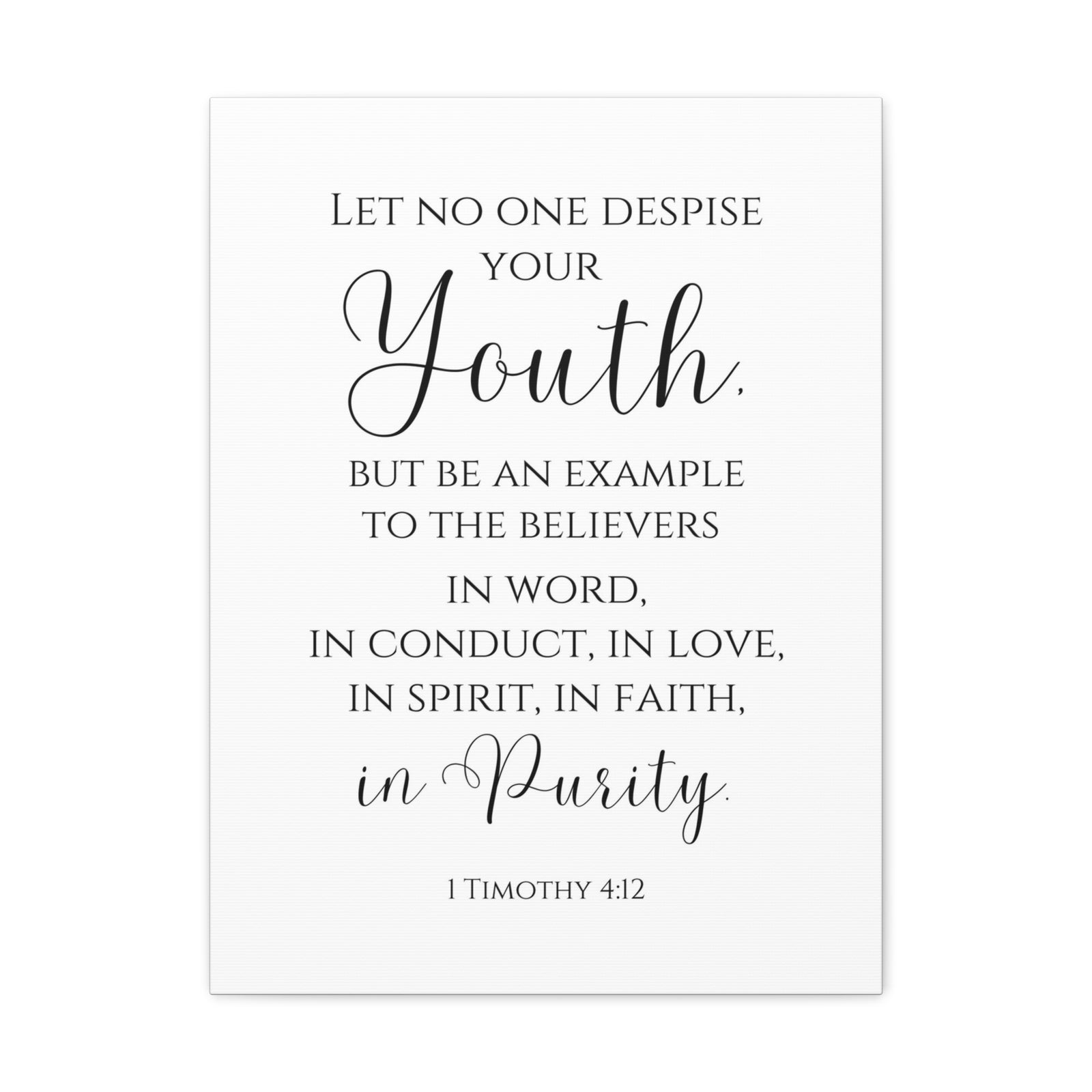 Scripture Walls 1 Timothy 4:12 Be An Example Bible Verse Canvas Christian Wall Art Ready to Hang Unframed-Express Your Love Gifts