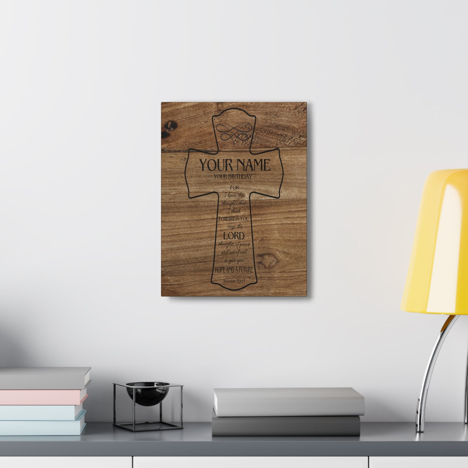 Scripture Walls Personalized Hope and a Future Jeremiah 29:11 Bible Chapter Canvas Christian Wall Art Ready to Hang-Express Your Love Gifts