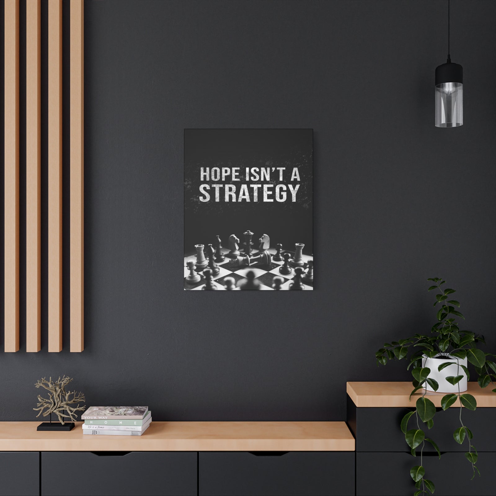Hope Isn't A Strategy Wall Street Trading Quote-Money Motivation Wall Art-Express Your Love Gifts