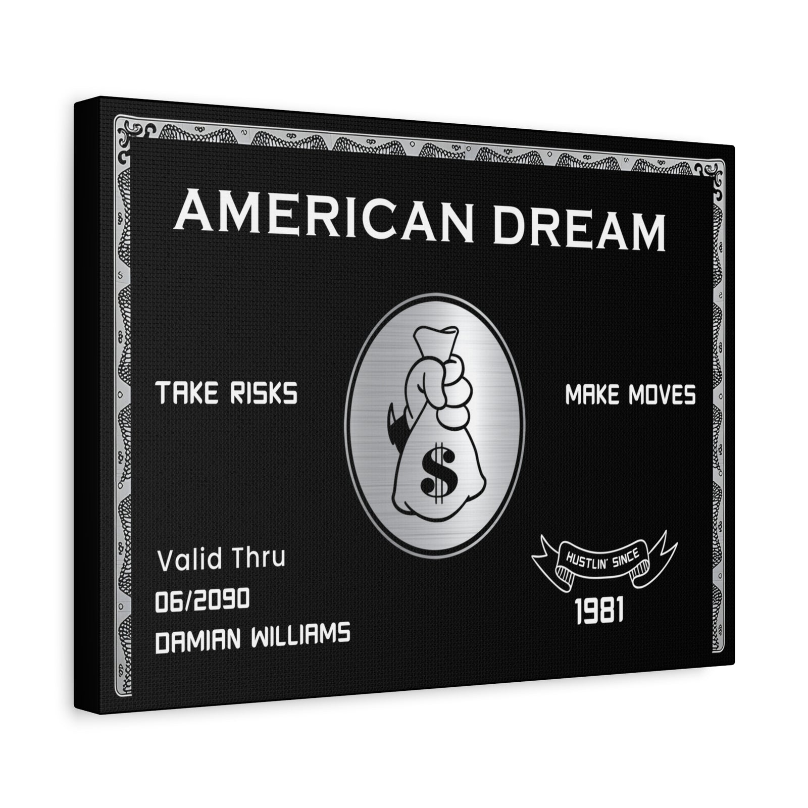 Personalized American Dream Motivational Wall Art Canvas-Express Your Love Gifts