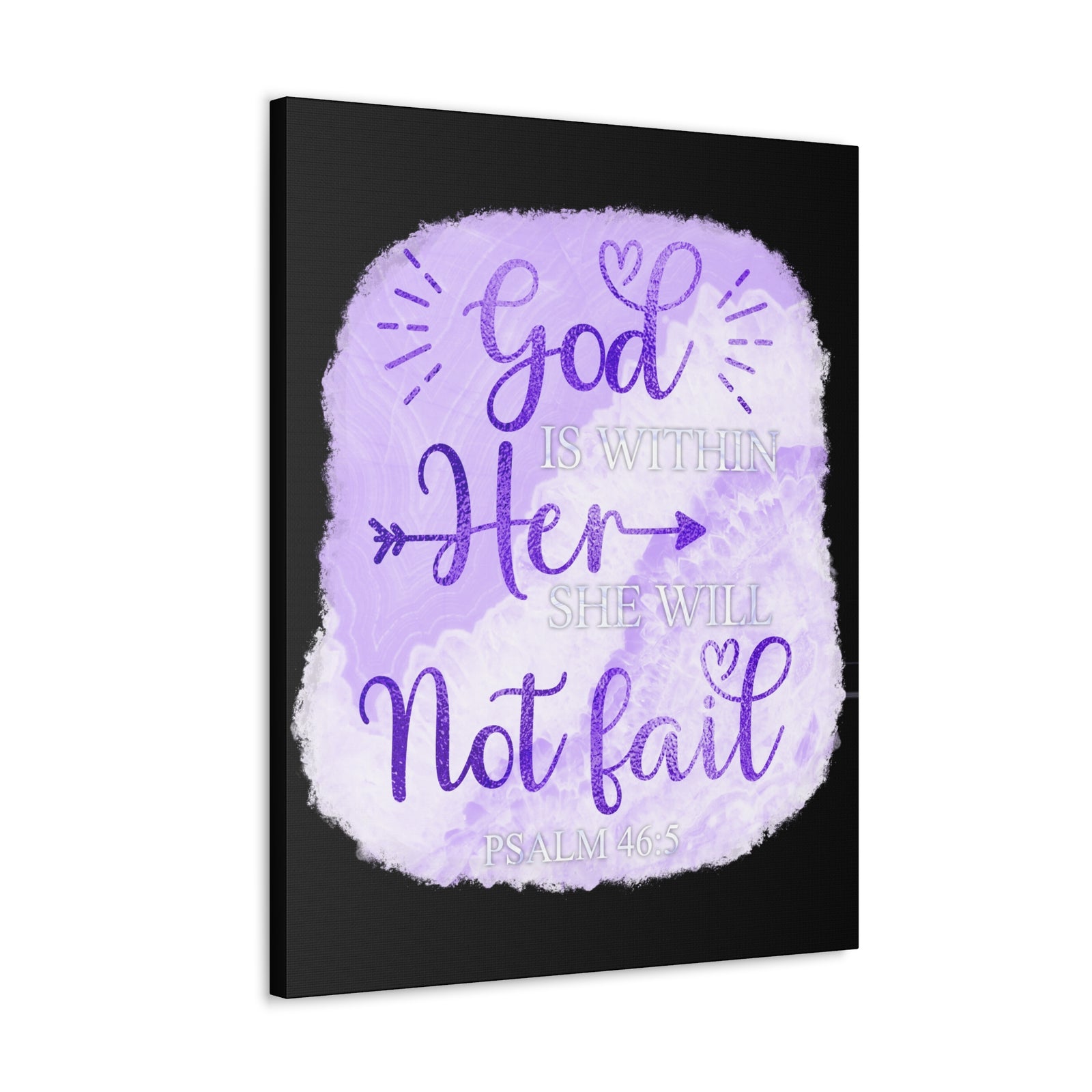 Scripture Walls Psalm 46:5 God is Within Her Bible Verse Canvas Christian Wall Art Ready to Hang Unframed-Express Your Love Gifts