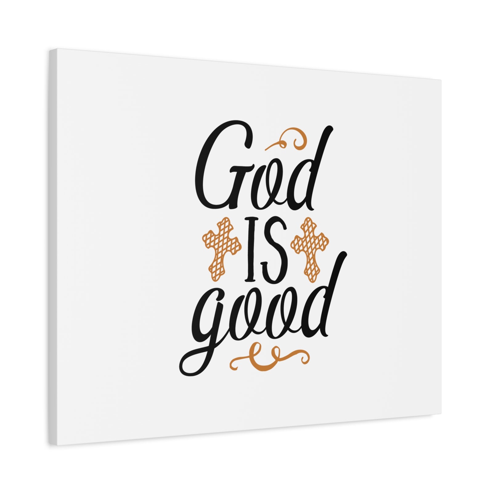 Scripture Canvas God Is Good Psalm 103:8 Cross Christian Wall Art Bible Verse Print Ready to Hang-Express Your Love Gifts