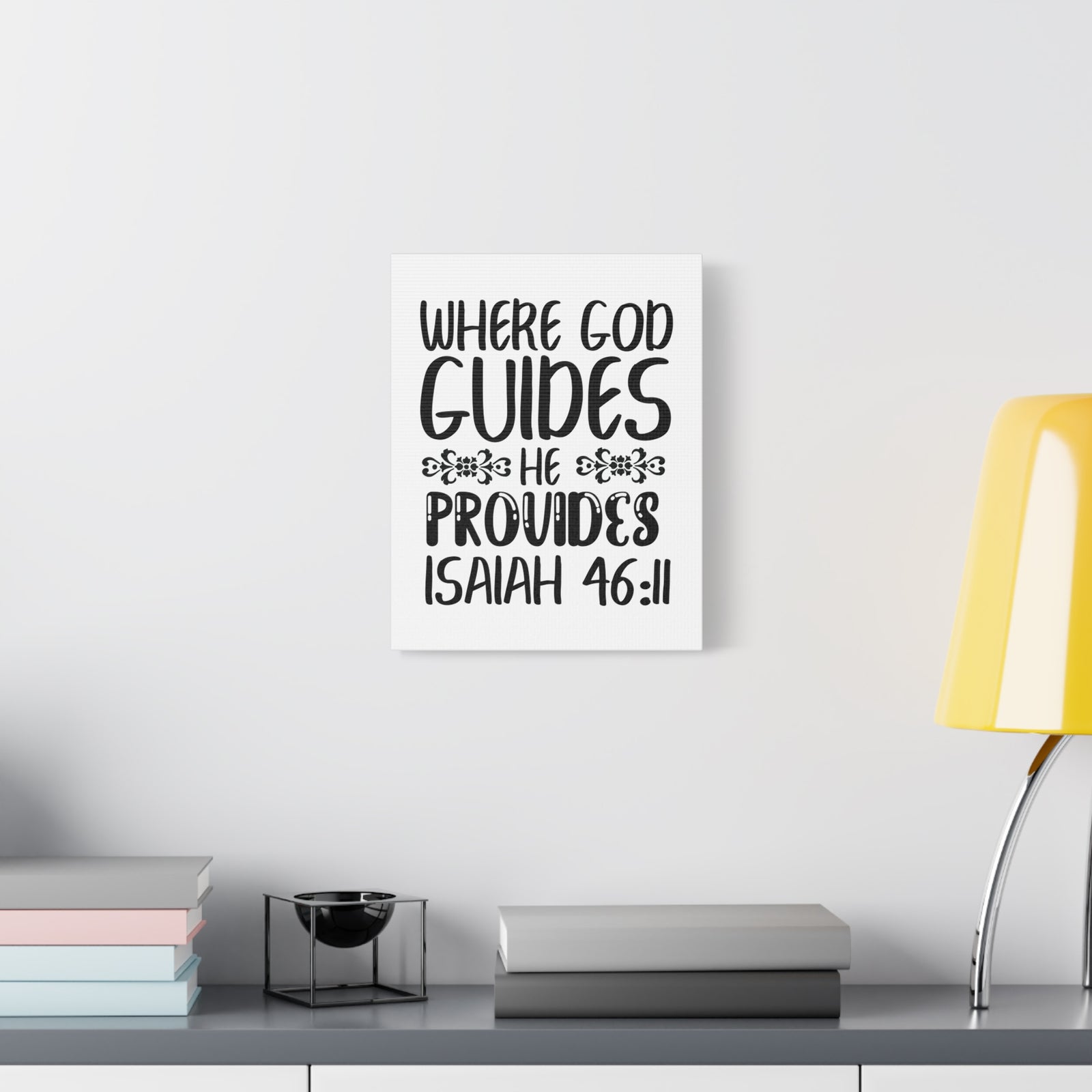 Scripture Walls Isaiah 46:11 Where God Guides Bible Verse Canvas Christian Wall Art Ready to Hang Unframed-Express Your Love Gifts