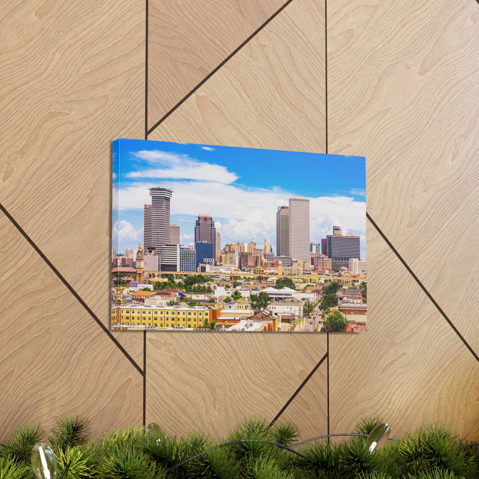 New Orleans Daytime Skyline Canvas Artwork High-Quality Breathtaking Stunning Cityscape for Home Decor Ready to Hang-Express Your Love Gifts
