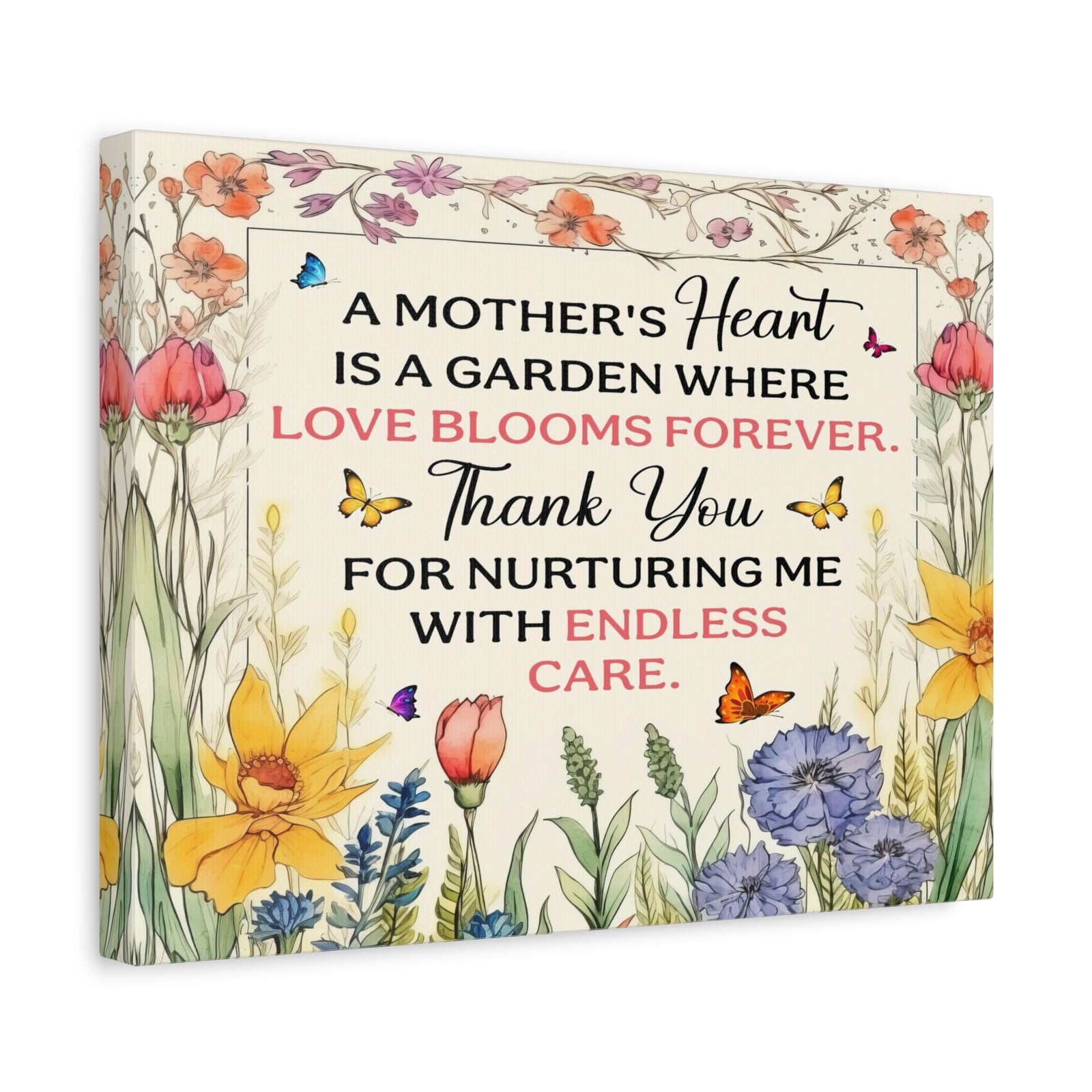 To Mom A Mother's Heart Inspirational Quote – Elegant Home Décor-Express Your Love Gifts