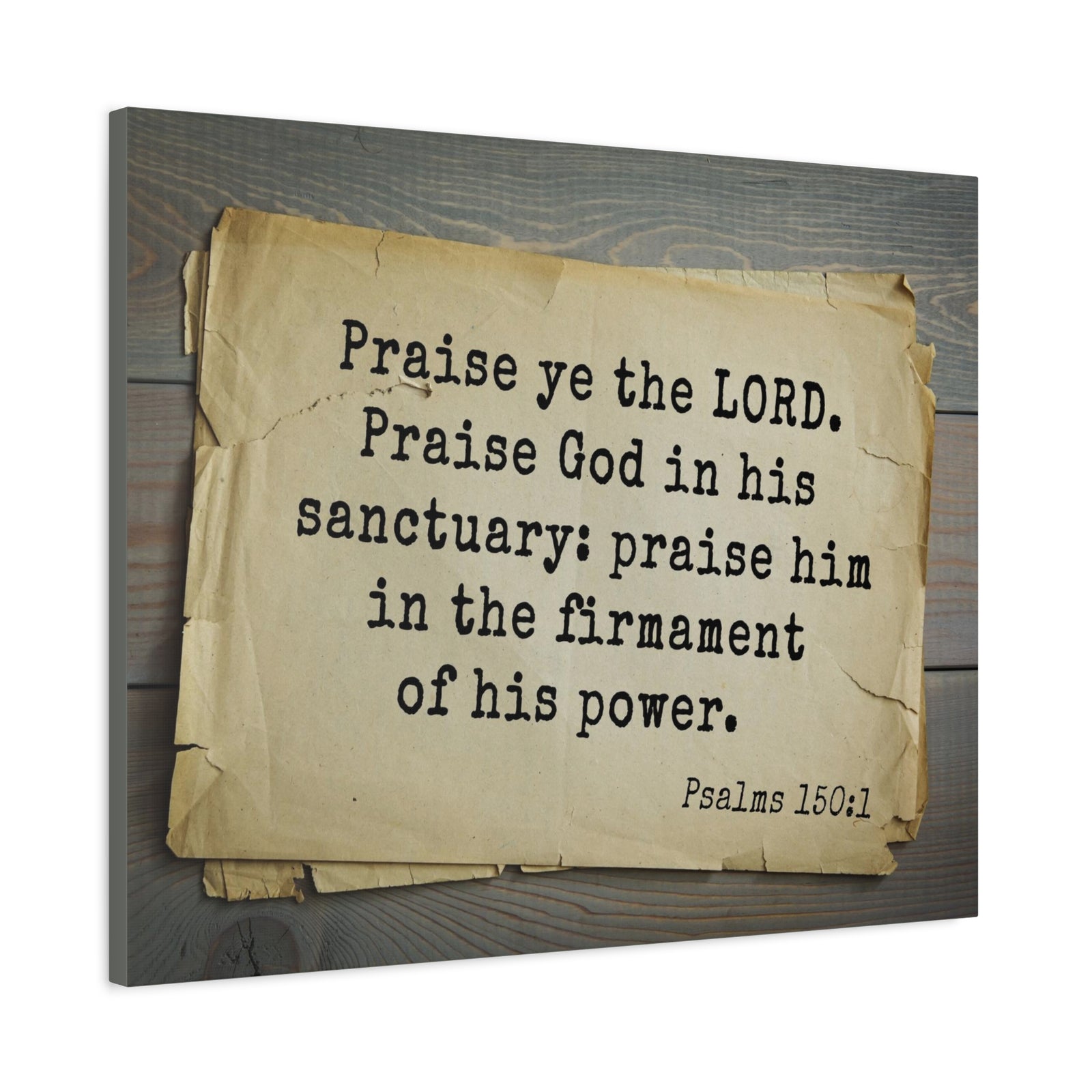 Scripture Walls Praise The Lord Psalms 150:1 Bible Verse Canvas Christian Wall Art Bible Verse Print Ready To Hang-Express Your Love Gifts