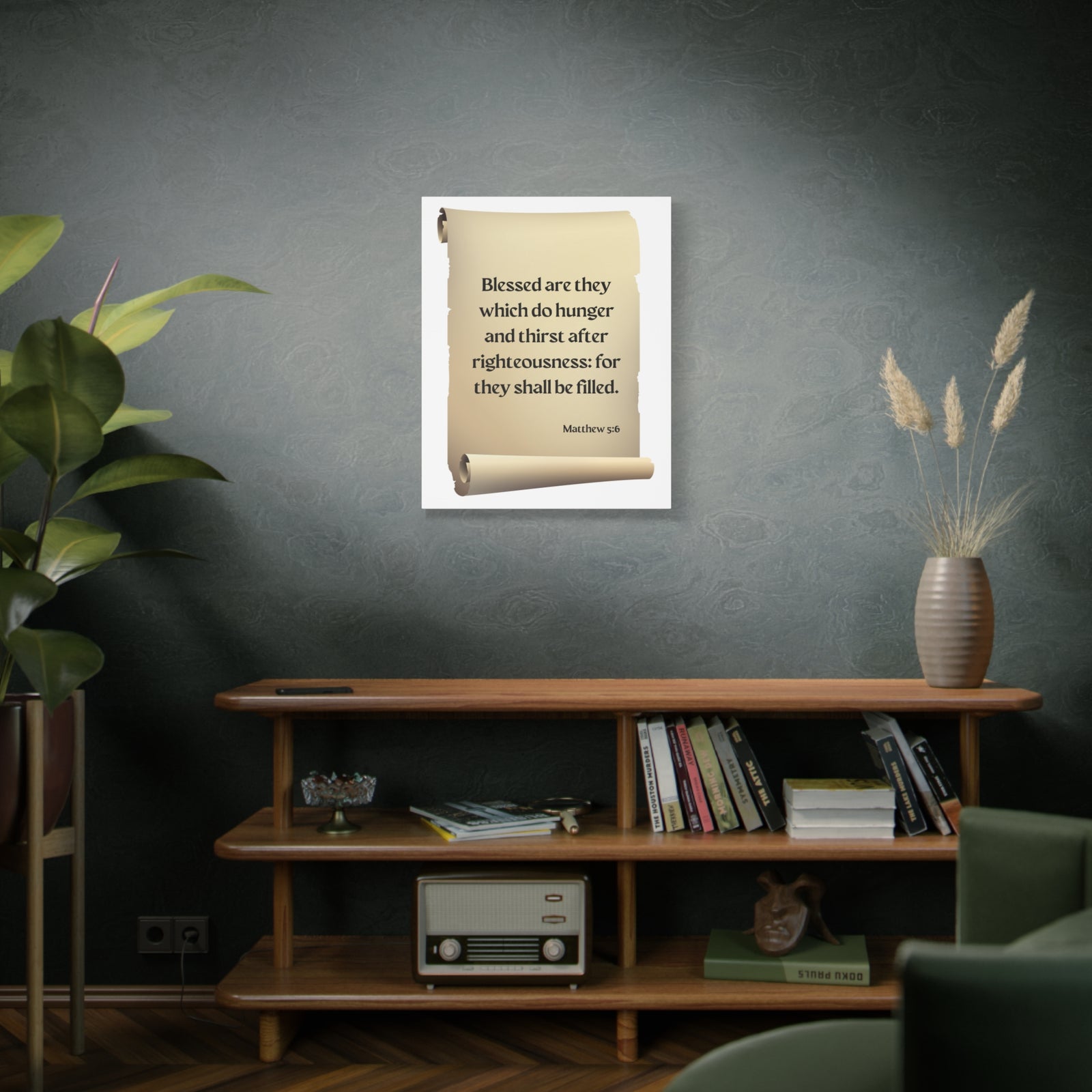 Scripture Walls Righteousness Matthew 5:6 Scroll Bible Verse Canvas Christian Wall Art Ready to Hang-Express Your Love Gifts