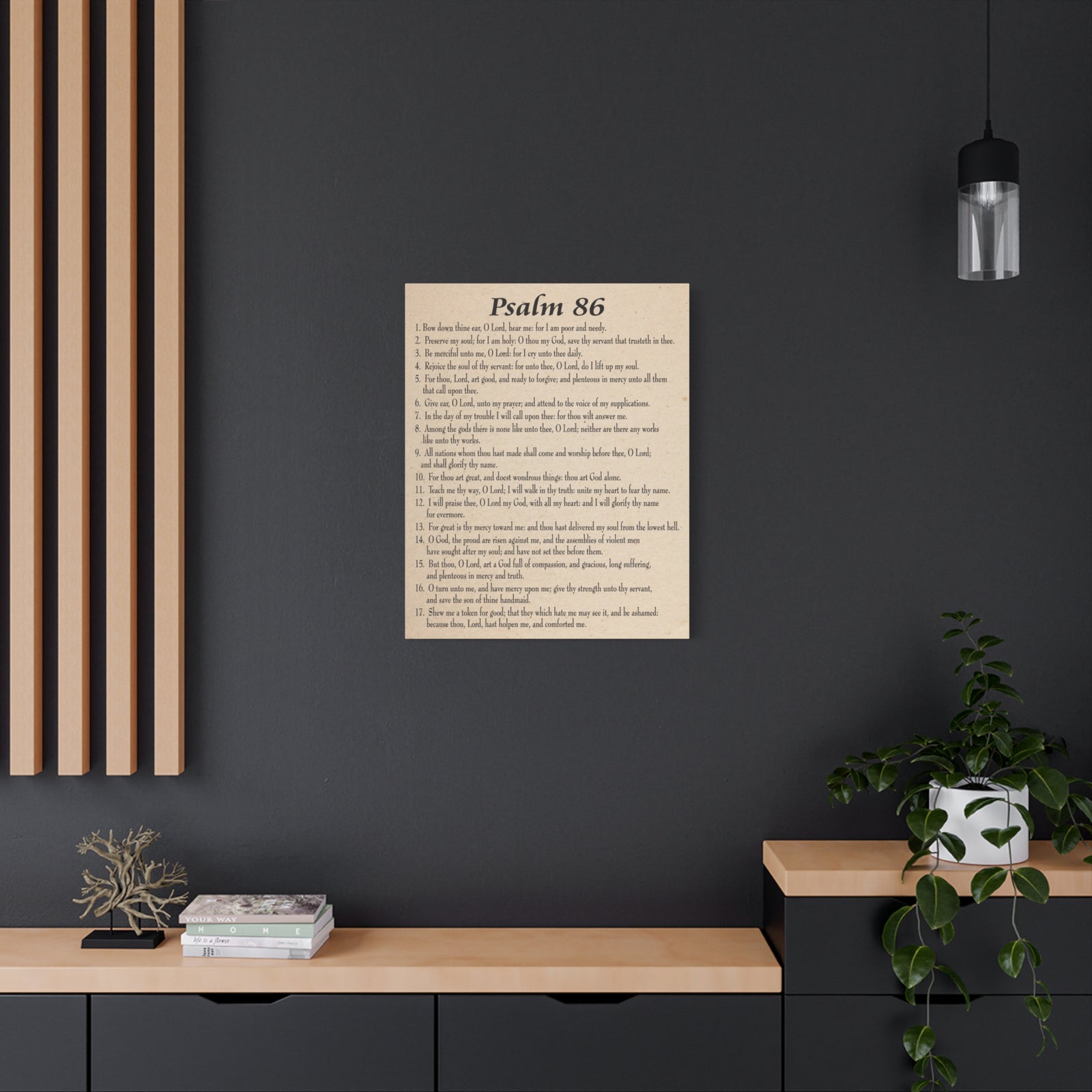 Scripture Walls Praying in Difficult Times Psalm 86:2 Bible Verse Canvas Christian Wall Art Ready to Hang-Express Your Love Gifts