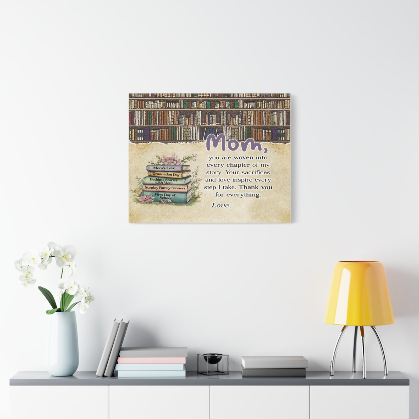 Personalized To My Mom Every Chapter Inspirational Quote – Elegant Home Décor-Express Your Love Gifts
