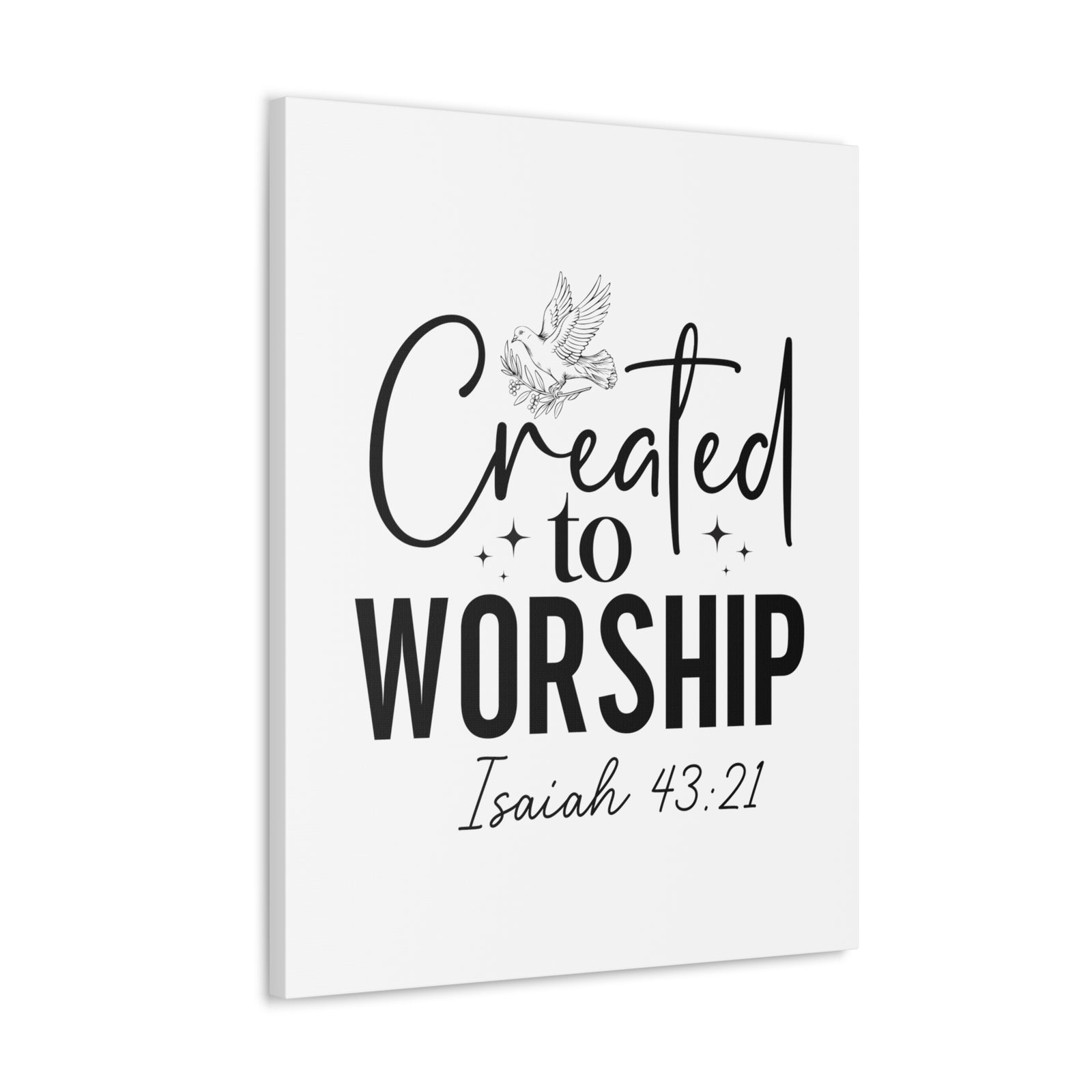Scripture Walls Isaiah 43:21 Created to Worship Bible Verse Canvas Christian Wall Art Ready to Hang Unframed-Express Your Love Gifts