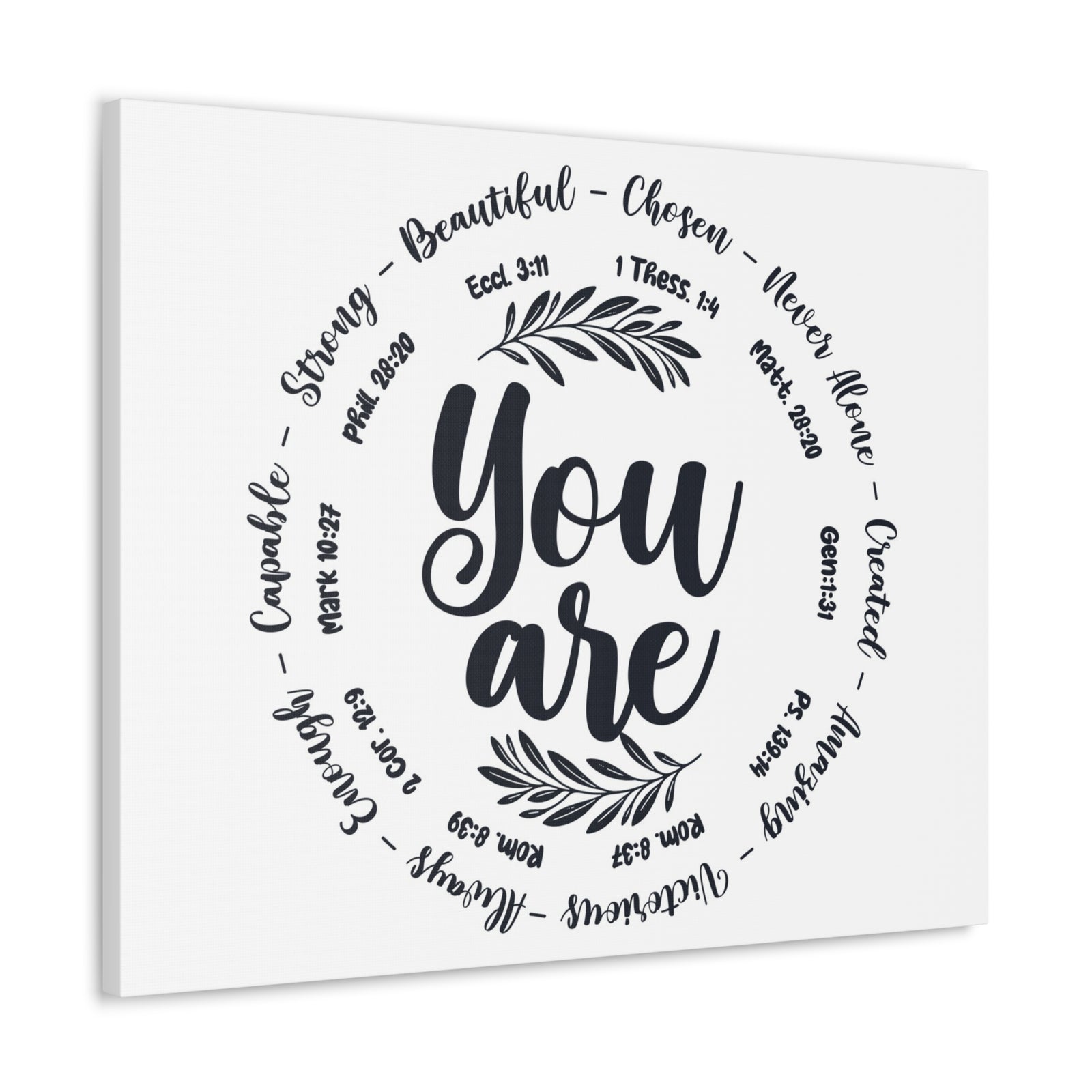 Scripture Walls You Are What God Says You Are Bible Verse Canvas Christian Wall Art Ready to Hang Unframed-Express Your Love Gifts