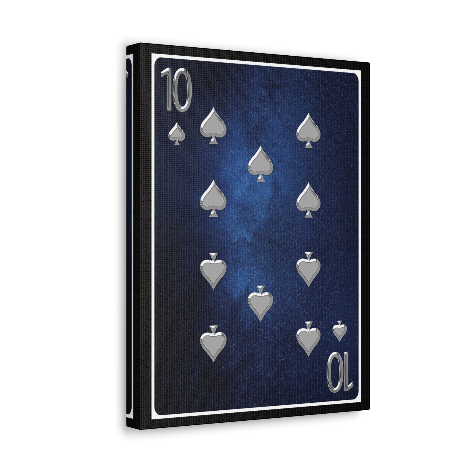Ten Of Spades Space Background Playing Card Canvas Wall Art for Home Decor Ready-to-Hang-Express Your Love Gifts