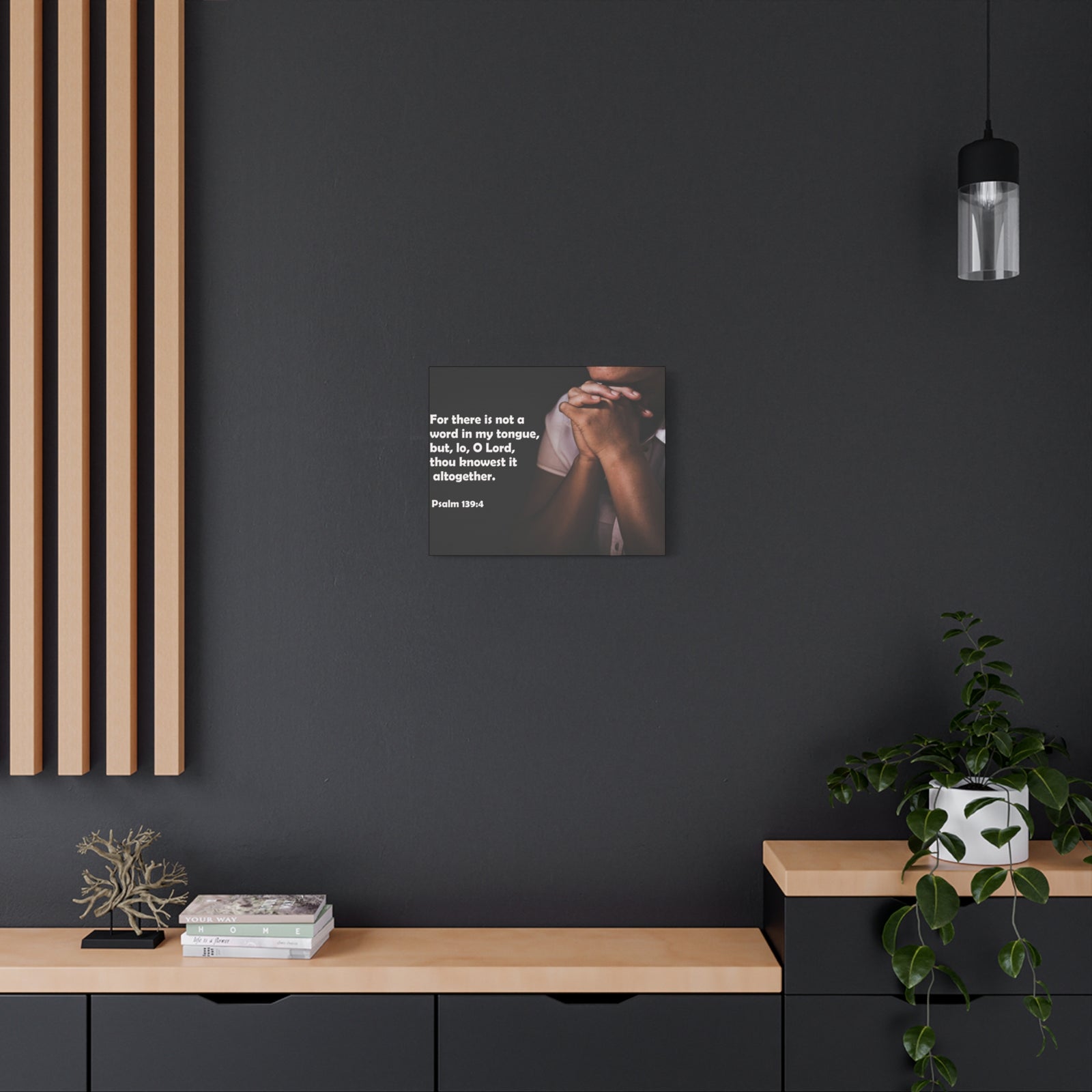 Bible Verse Canvas For There is Not a Word Psalm 139:4 Christian Home Décor Wall Art Scripture Ready to Hang Faith Print-Express Your Love Gifts