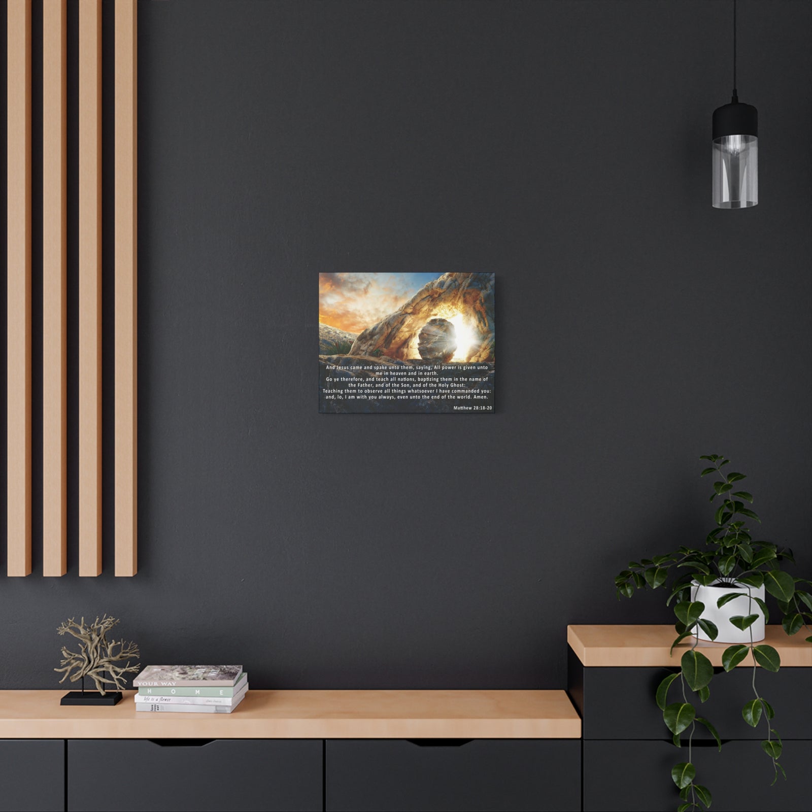 Matthew 28:18-20 The Great Commission Canvas – Christian Wall Art, Ready to Hang-Express Your Love Gifts