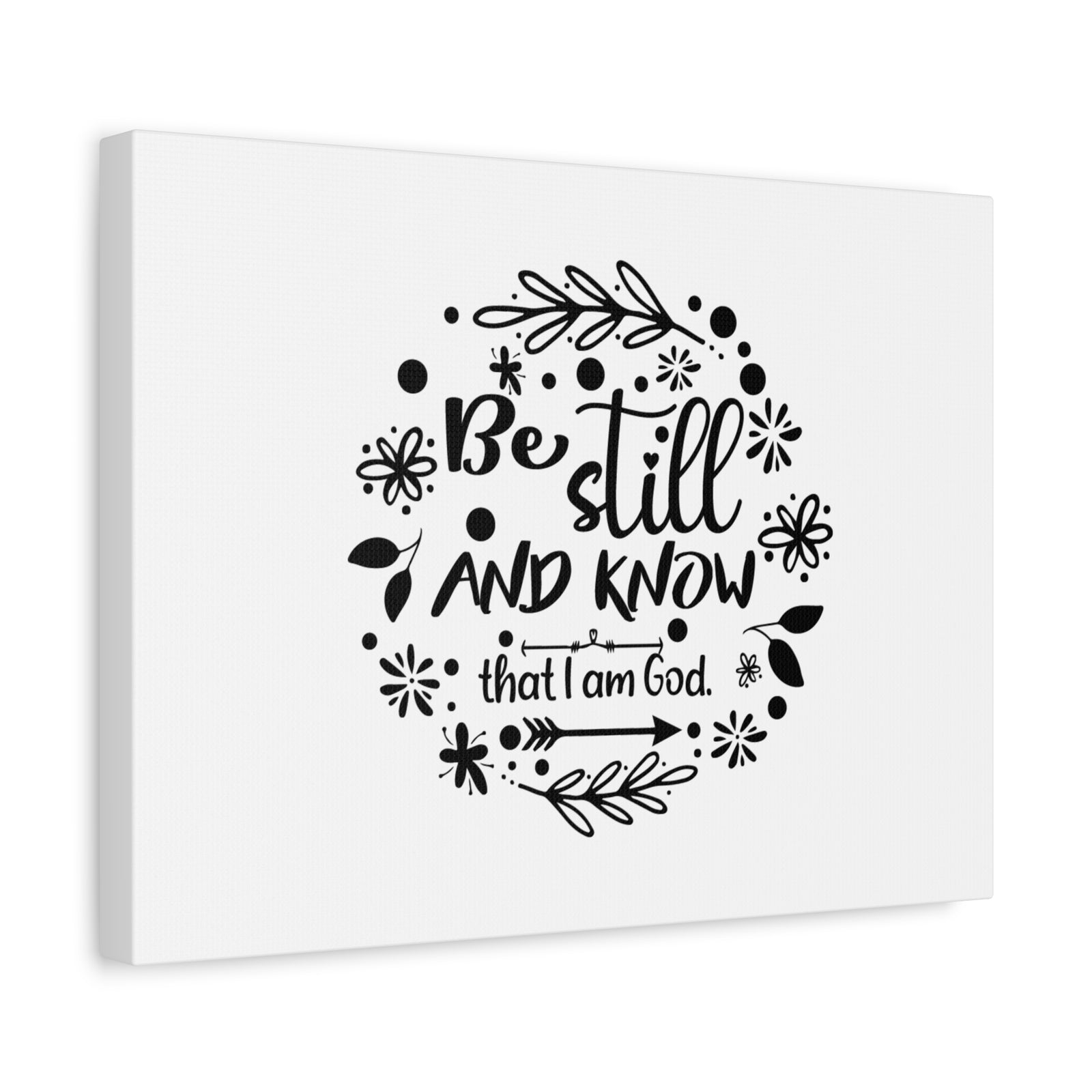 Scripture Canvas Be Still And Know That I Am God Psalm 46:10 Christian Wall Art Bible Verse Print Ready to Hang-Express Your Love Gifts