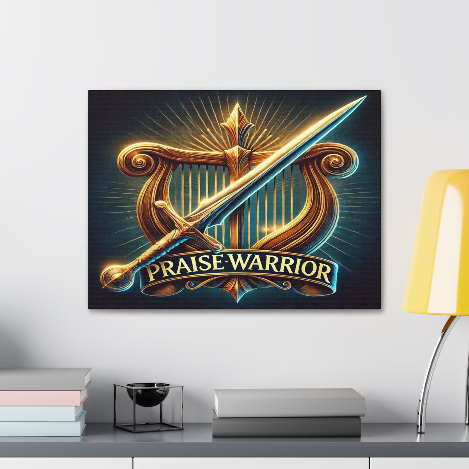 Scripture Walls Praise Warrior Psalm 149 Bible Verse Canvas Christian Wall Art Ready to Hang Unframed-Express Your Love Gifts