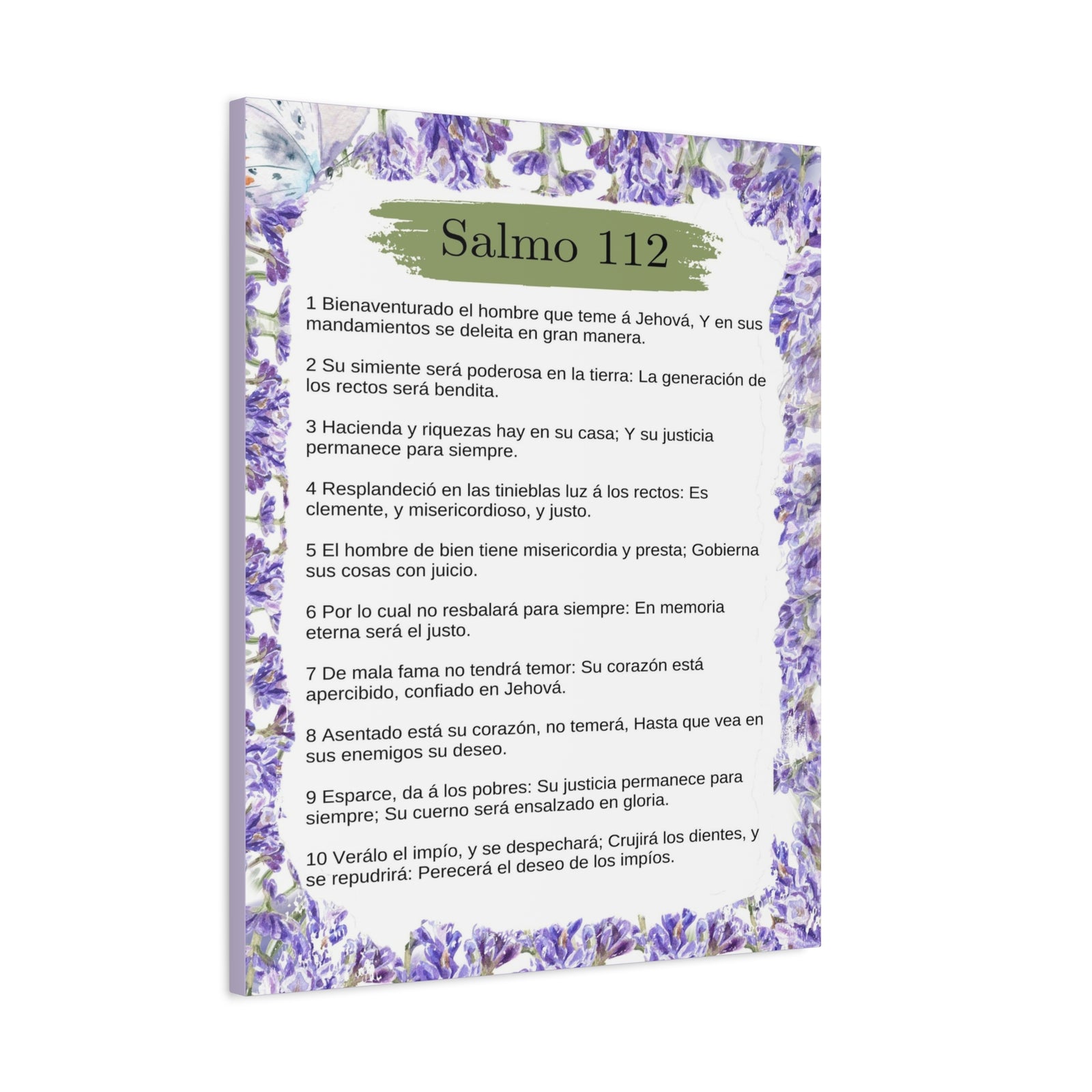 Salmo 112 Impresión De Arte Cristiano en la Pared Lista Para Colgar-Express Your Love Gifts