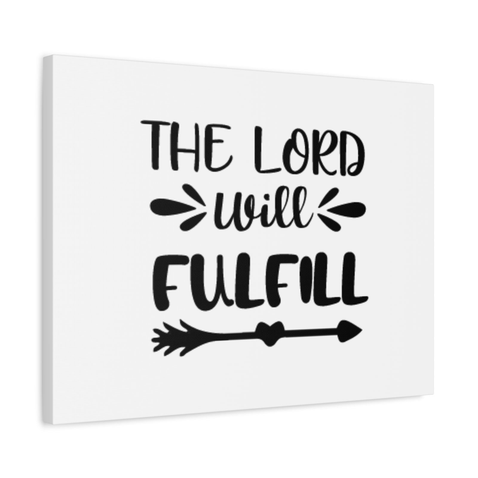 Scripture Canvas The Lord Will Fulfill Psalm 138:8 Christian Wall Art Bible Verse Print Ready to Hang-Express Your Love Gifts
