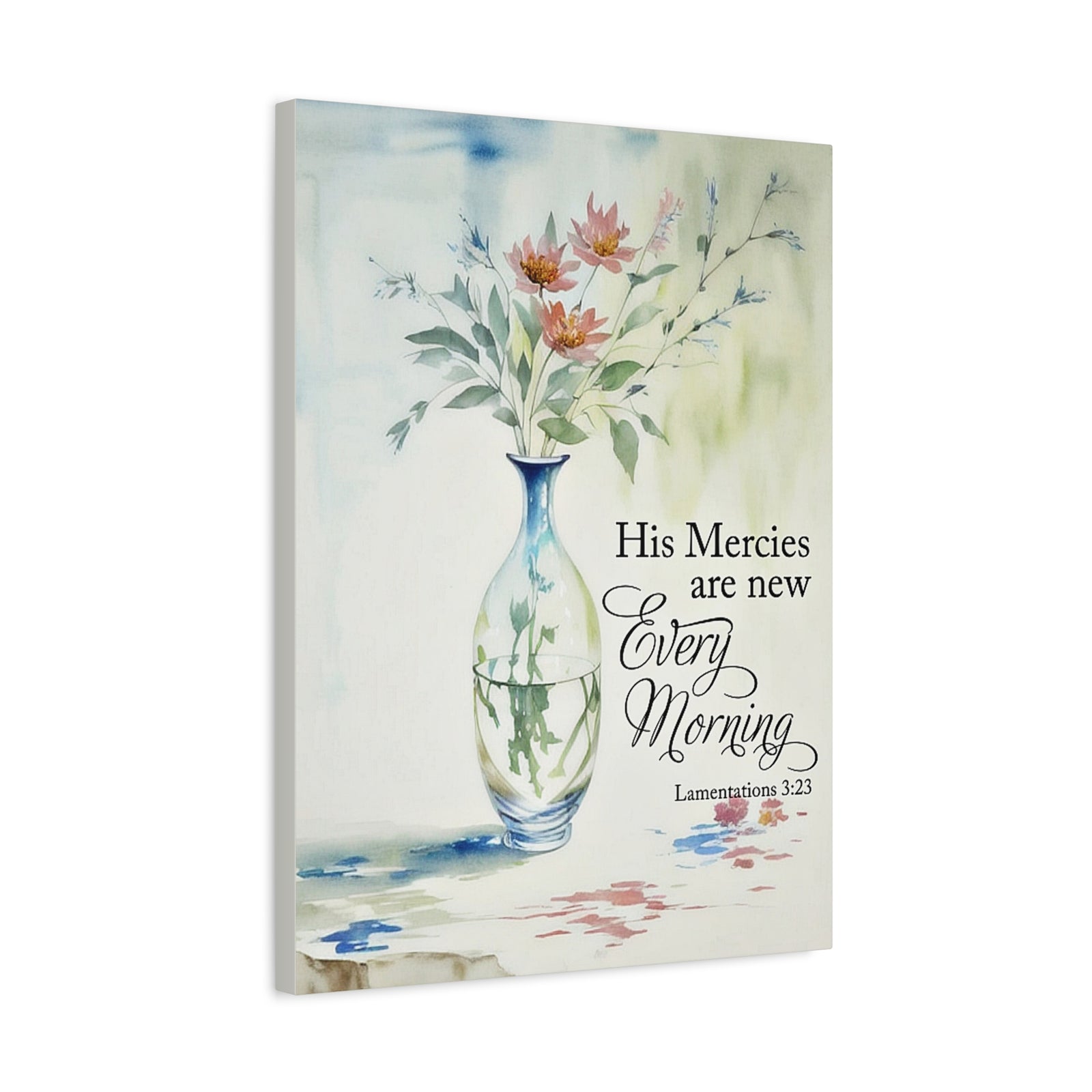 Scripture Walls Lamentations 3:23 Every Morning Bible Verse Canvas Christian Wall Art Ready to Hang Unframed-Express Your Love Gifts