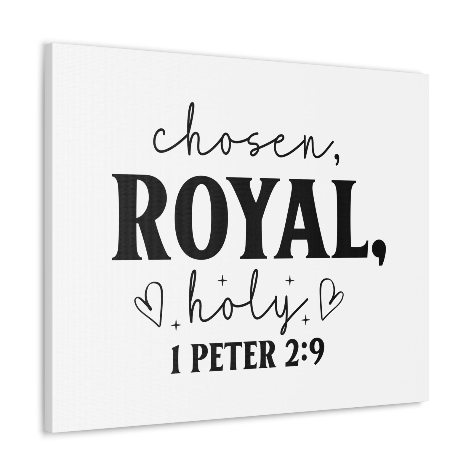 Scripture Walls 1 Peter 2:9 Chosen Royal Holy Bible Verse Canvas Christian Wall Art Ready to Hang Unframed-Express Your Love Gifts