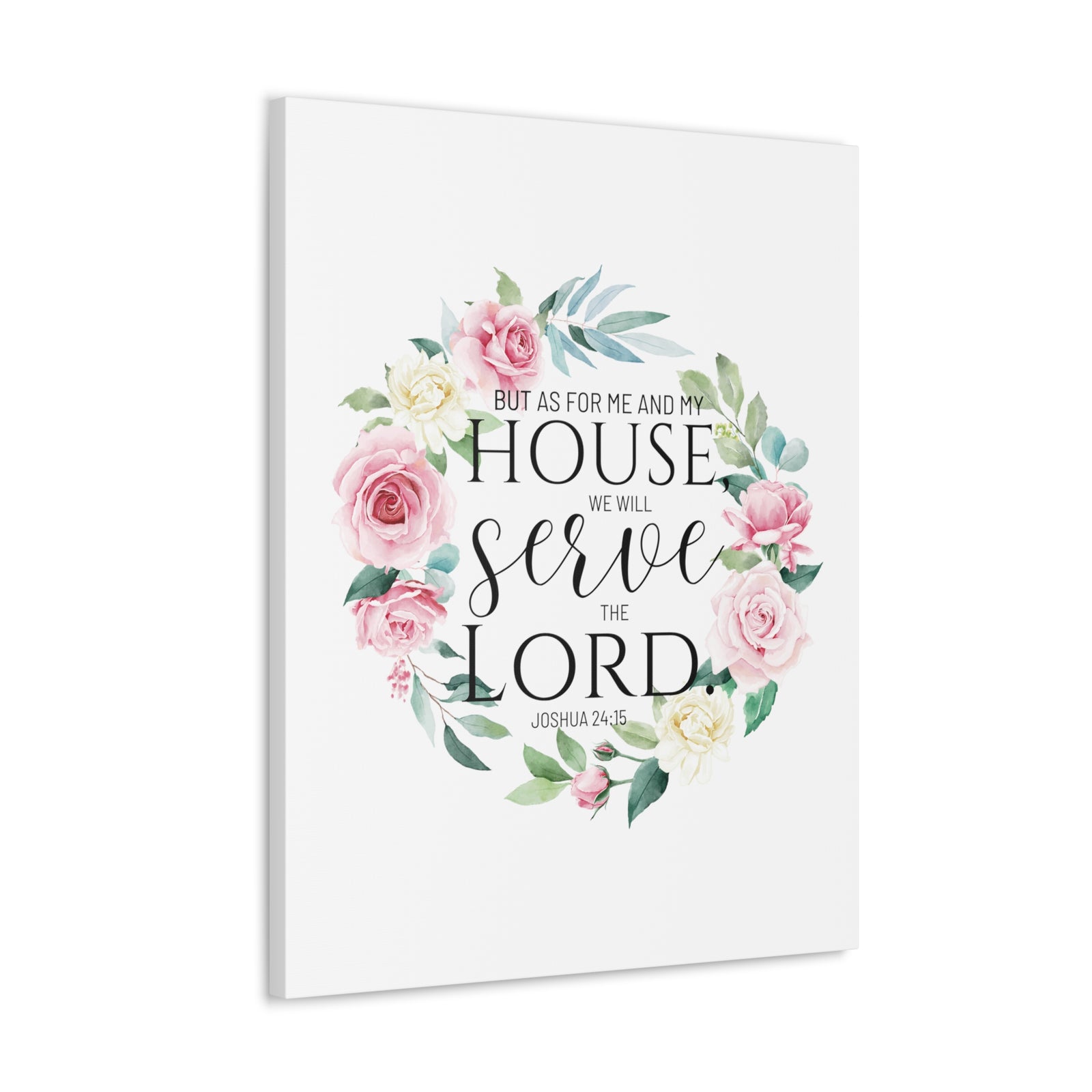 Scripture Walls Joshua 24:15 Serve The Lord Bible Verse Canvas Christian Wall Art Ready to Hang Unframed-Express Your Love Gifts