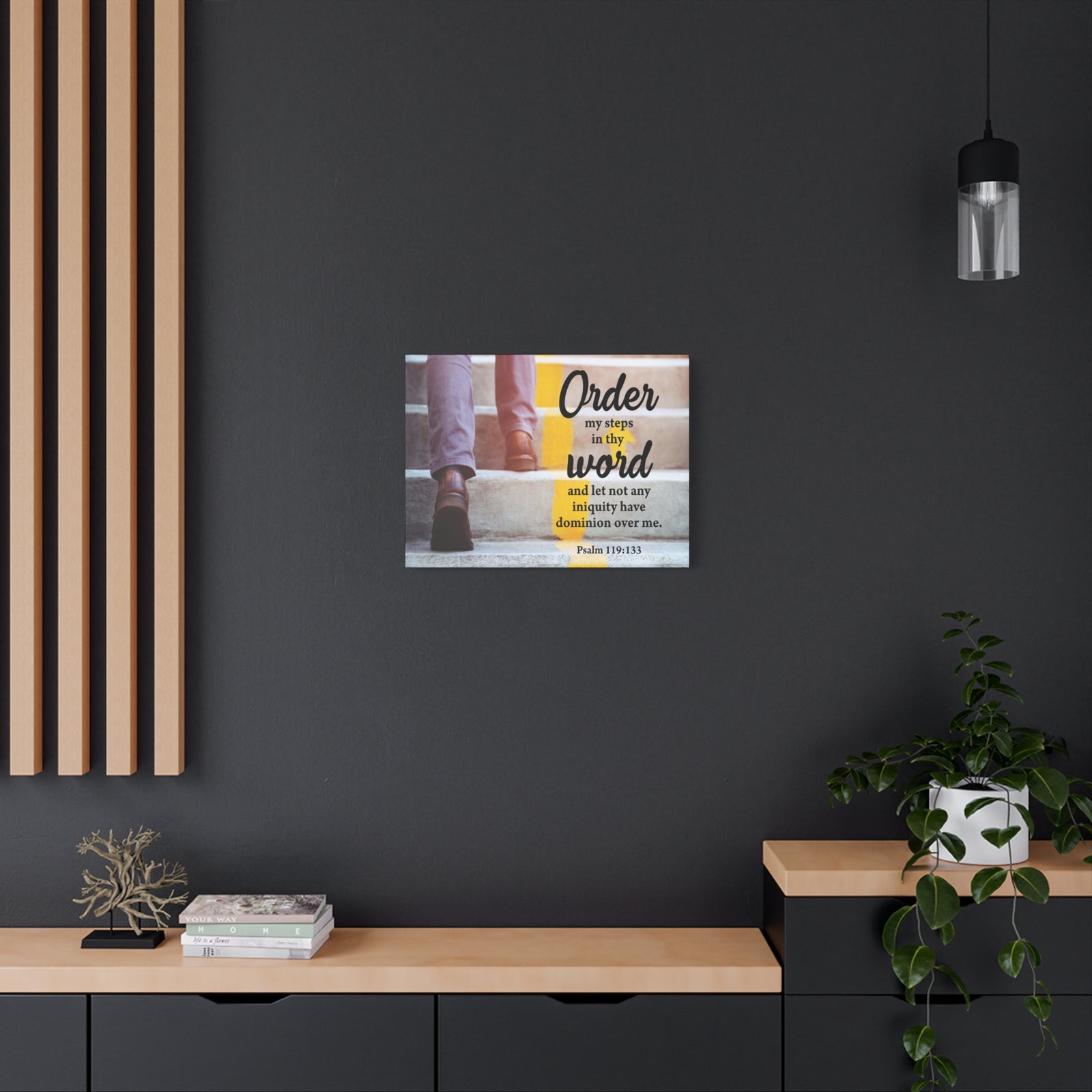 Scripture Canvas Dominion Over Me Psalm 119:133 Christian Wall Art Bible Verse Print Ready to Hang-Express Your Love Gifts