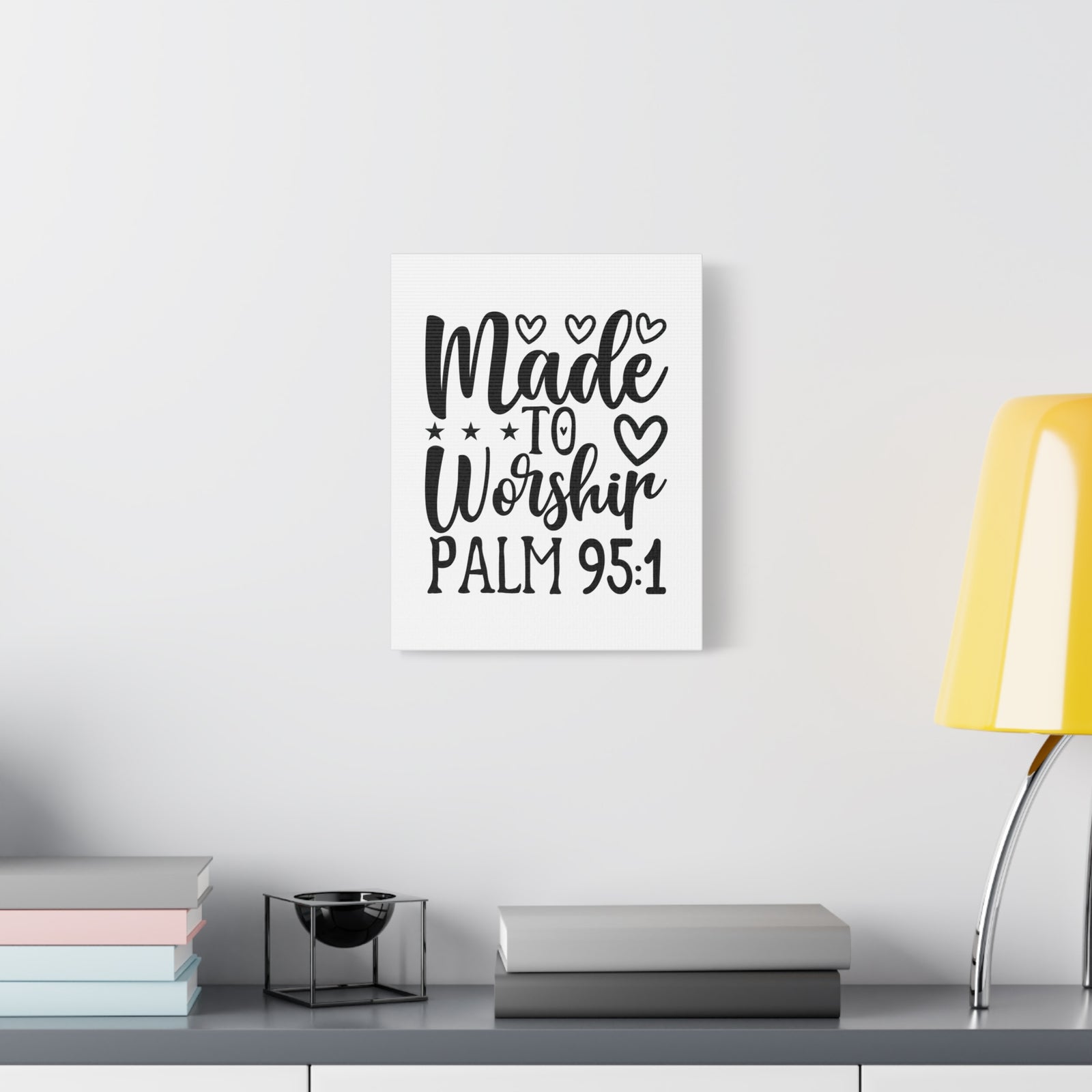 Scripture Walls Made To Worship Hearts Psalm 95:1 Bible Verse Canvas Christian Wall Art Ready to Hang-Express Your Love Gifts