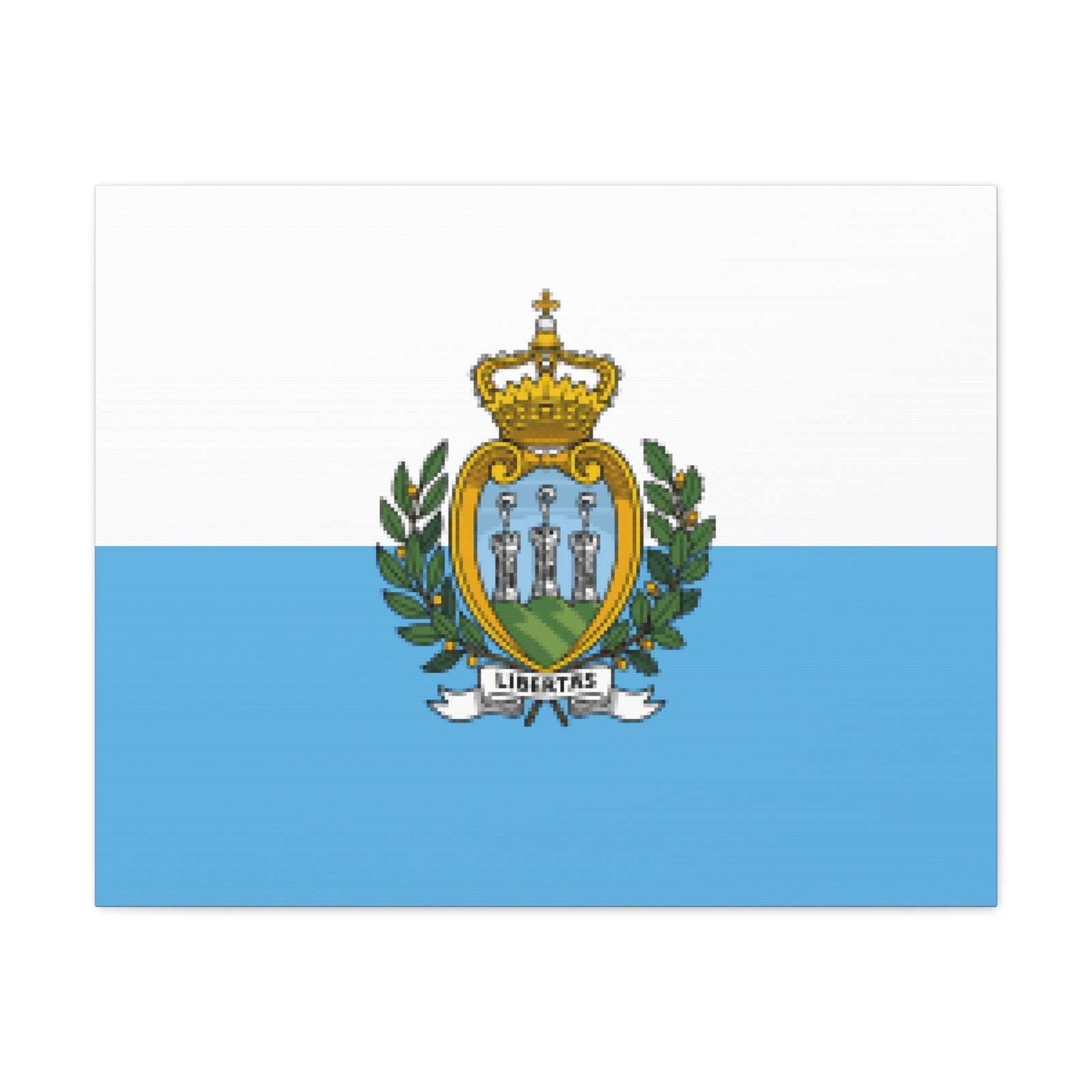San Marino Country Flag Canvas Vibrant Wall Art Unframed Home Decor-Express Your Love Gifts