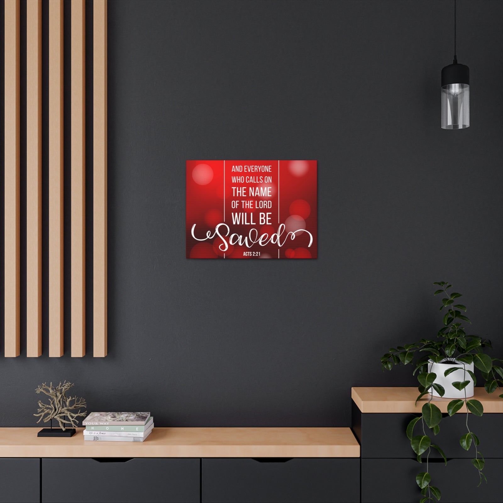 Scripture Canvas And Everyone Who Calls On Acts 2:21 Christian Wall Art Bible Verse Print Ready To Hang-Express Your Love Gifts