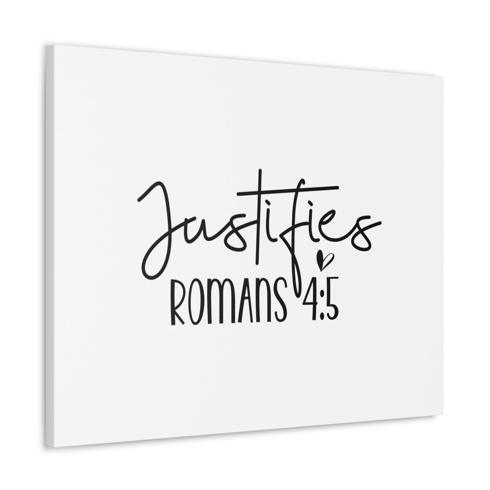 Romans 4:5 Romans 4:5 Justifies Bible Verse Canvas Christian Wall Art Ready to Hang Unframed-Express Your Love Gifts