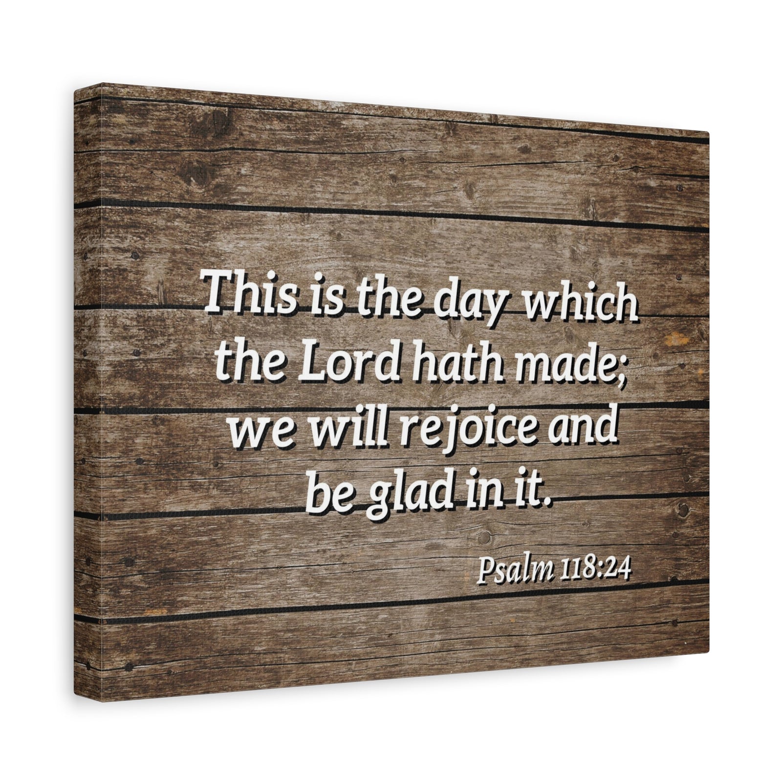 Scripture Walls Rejoice And Be Glad Psalm 118:24 Bible Verse Canvas Christian Wall Art Ready to Hang-Express Your Love Gifts