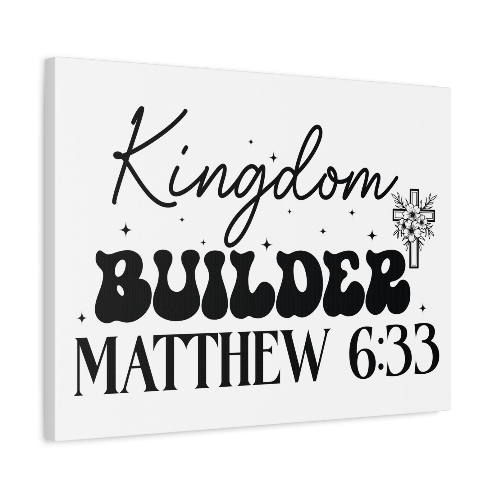 Scripture Walls Matthew 6:33 Kingdom Builder Bible Verse Canvas Christian Wall Art Ready to Hang Unframed-Express Your Love Gifts