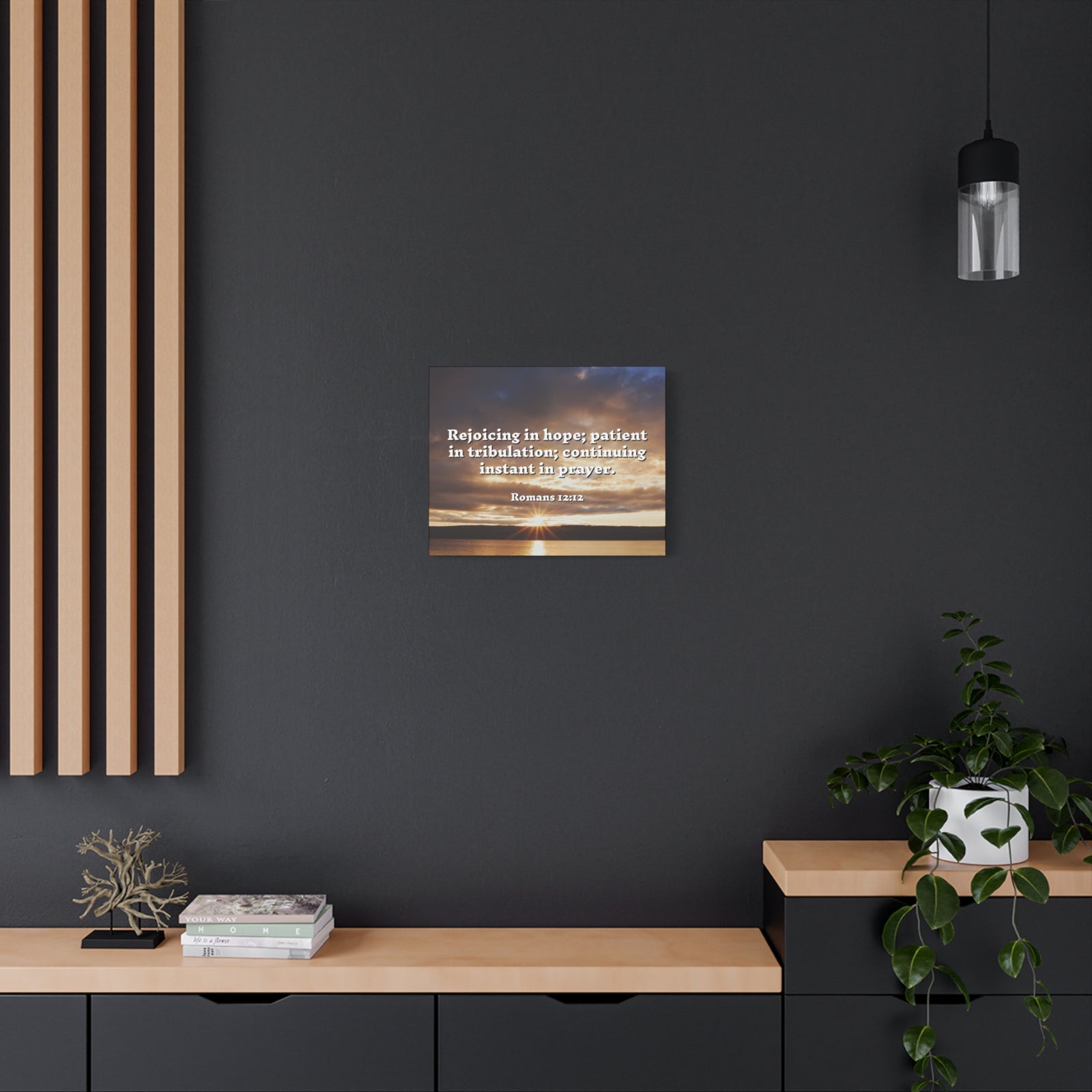 Scripture Walls Rejoicing In Hope Romans 12:12 Bible Verse Canvas Christian Wall Art Ready to Hang-Express Your Love Gifts