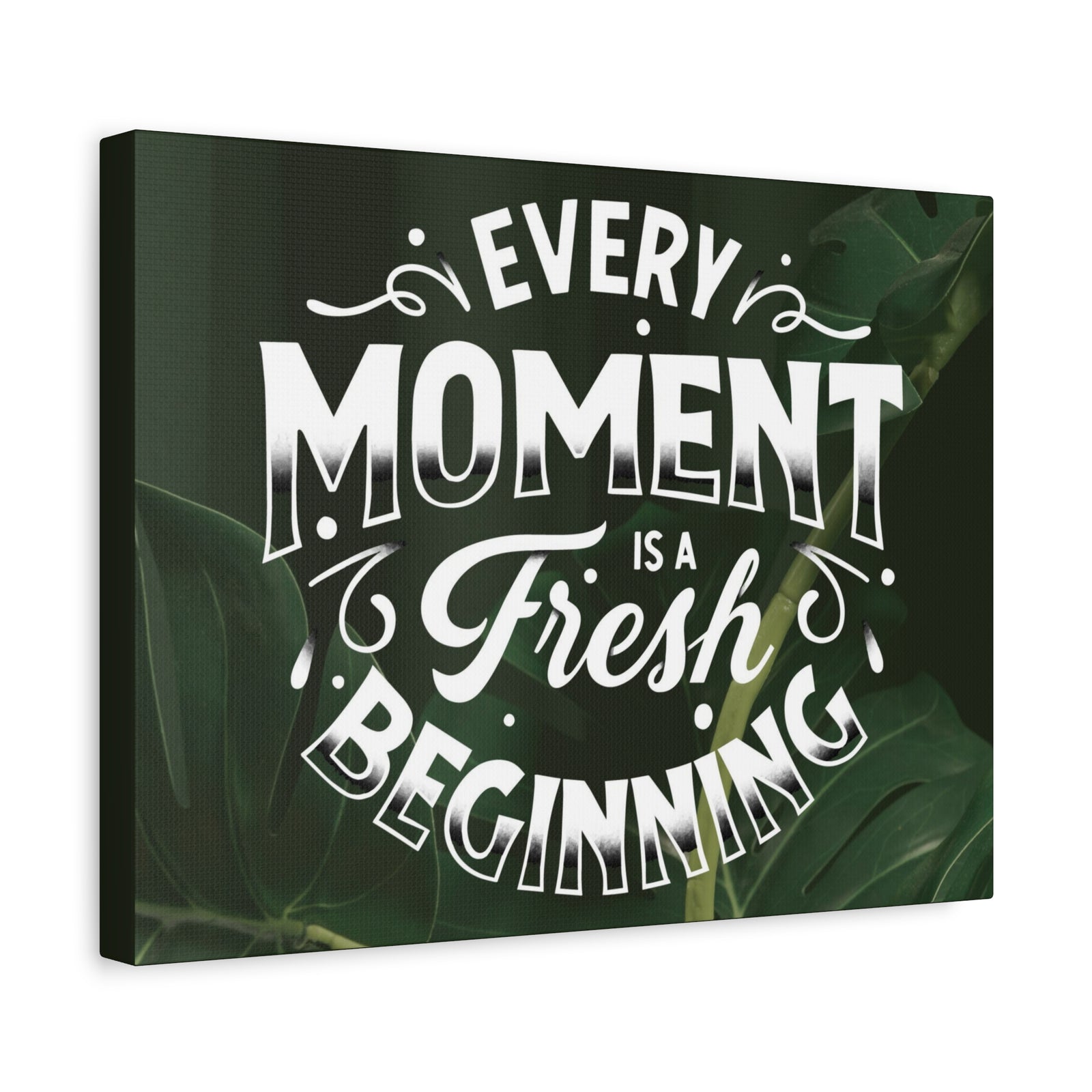 Inspirational Quote Canvas Fresh Beginning Wall Art Motivational Motto Inspiring Prints Artwork Decor Ready to Hang-Express Your Love Gifts