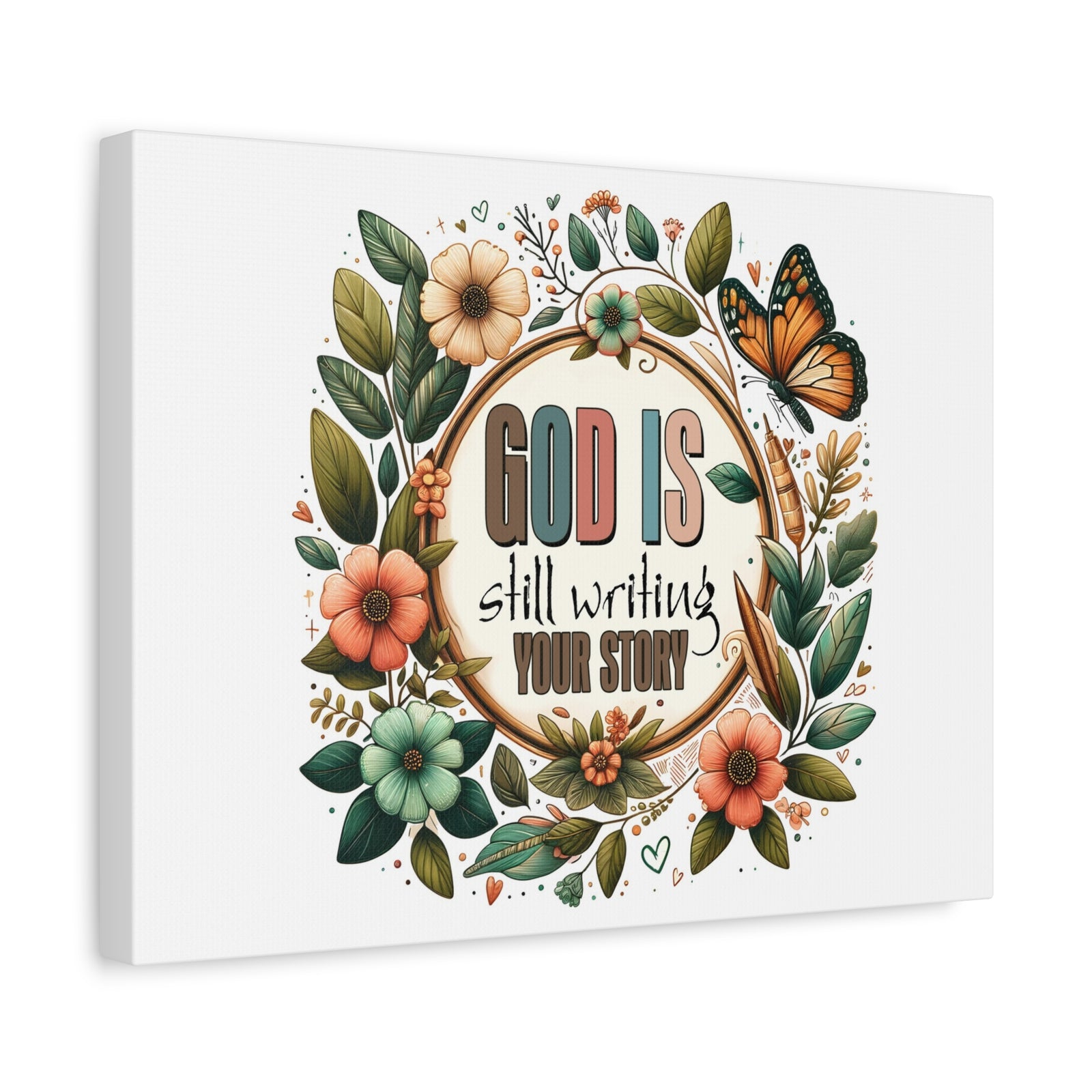 Scripture Walls God is Still Writing Bible Verse Canvas Christian Wall Art Ready to Hang Unframed-Express Your Love Gifts