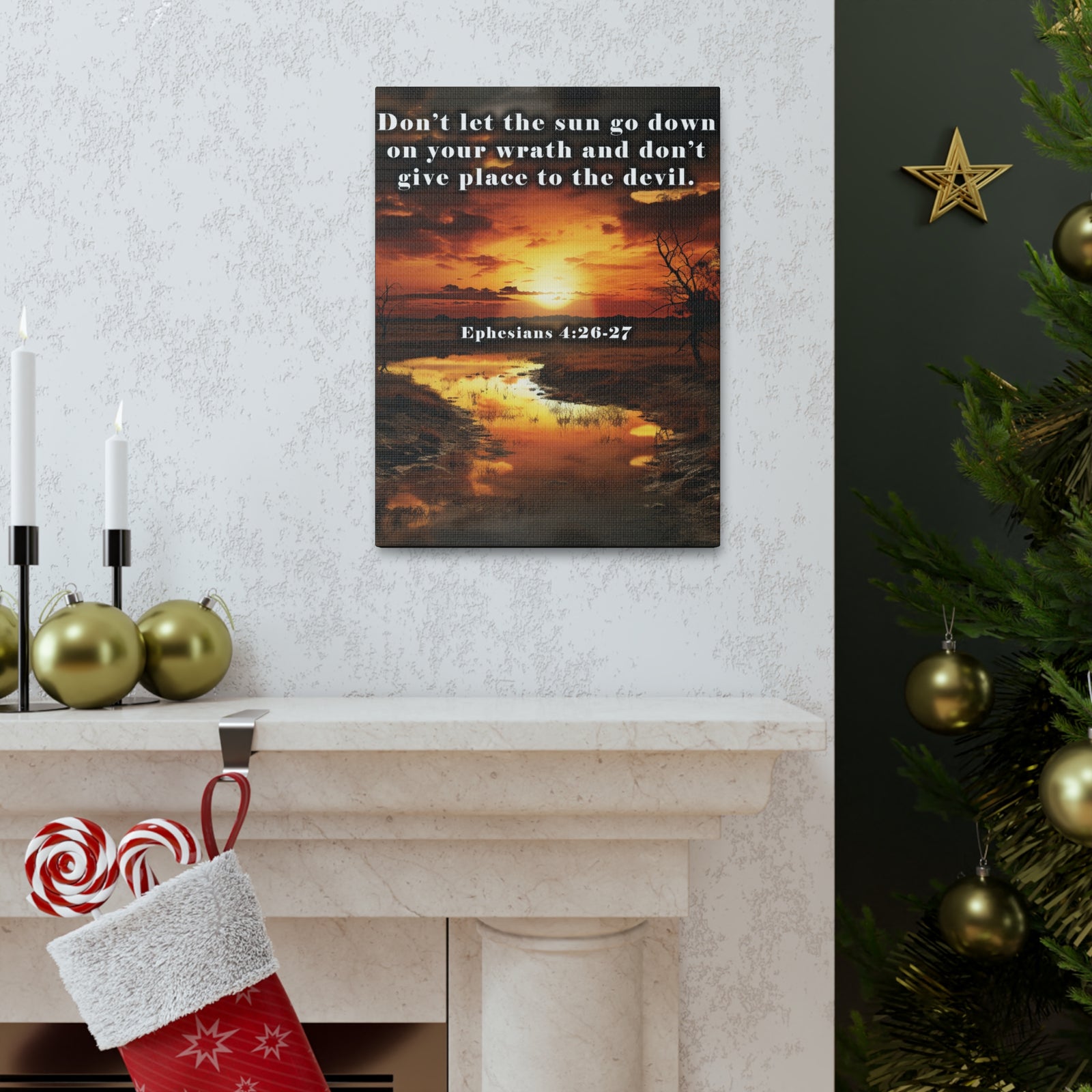 Scripture Walls Be Ye Angry Ephesians 4:26-27 Christian Wall Art Print Ready to Hang Unframed-Express Your Love Gifts