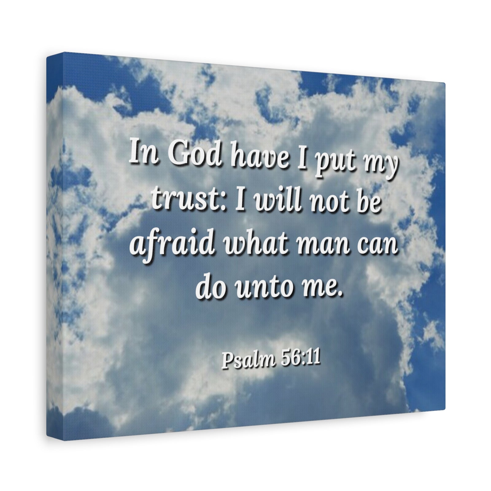 Scripture Canvas My Trust Psalm 56:11 Christian Wall Art Bible Verse Print Ready to Hang-Express Your Love Gifts