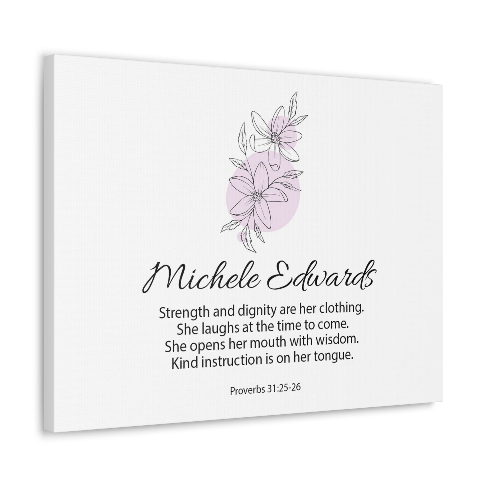 Personalized Proverbs 31:25-26-Express Your Love Gifts