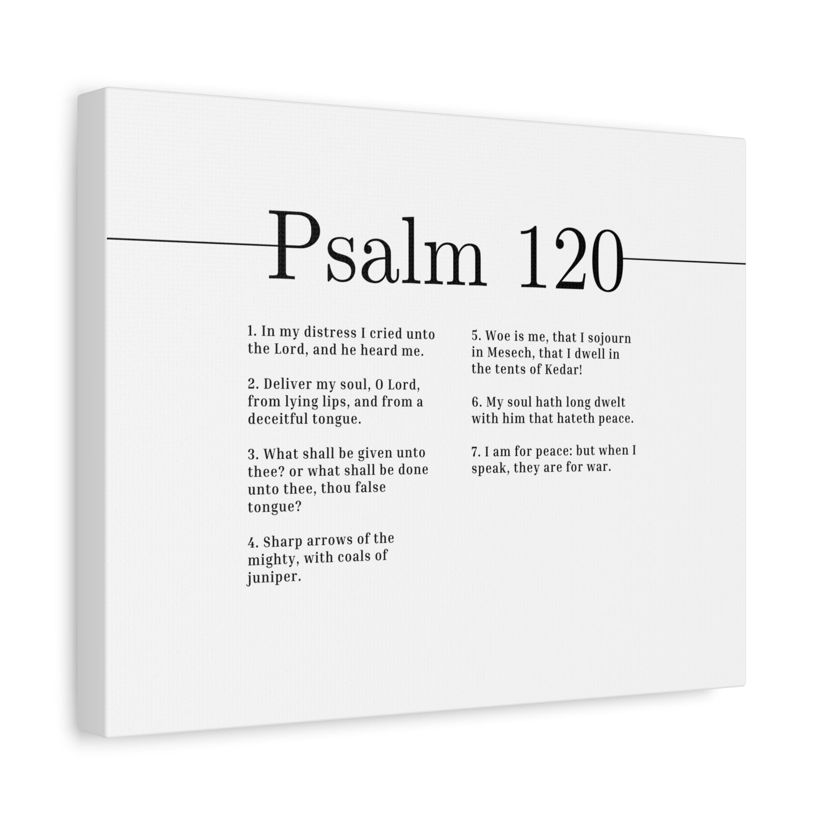 Scripture Canvas Deliver My Soul, O Lord Psalm 120 Christian Wall Art Bible Verse Print Ready to Hang-Express Your Love Gifts