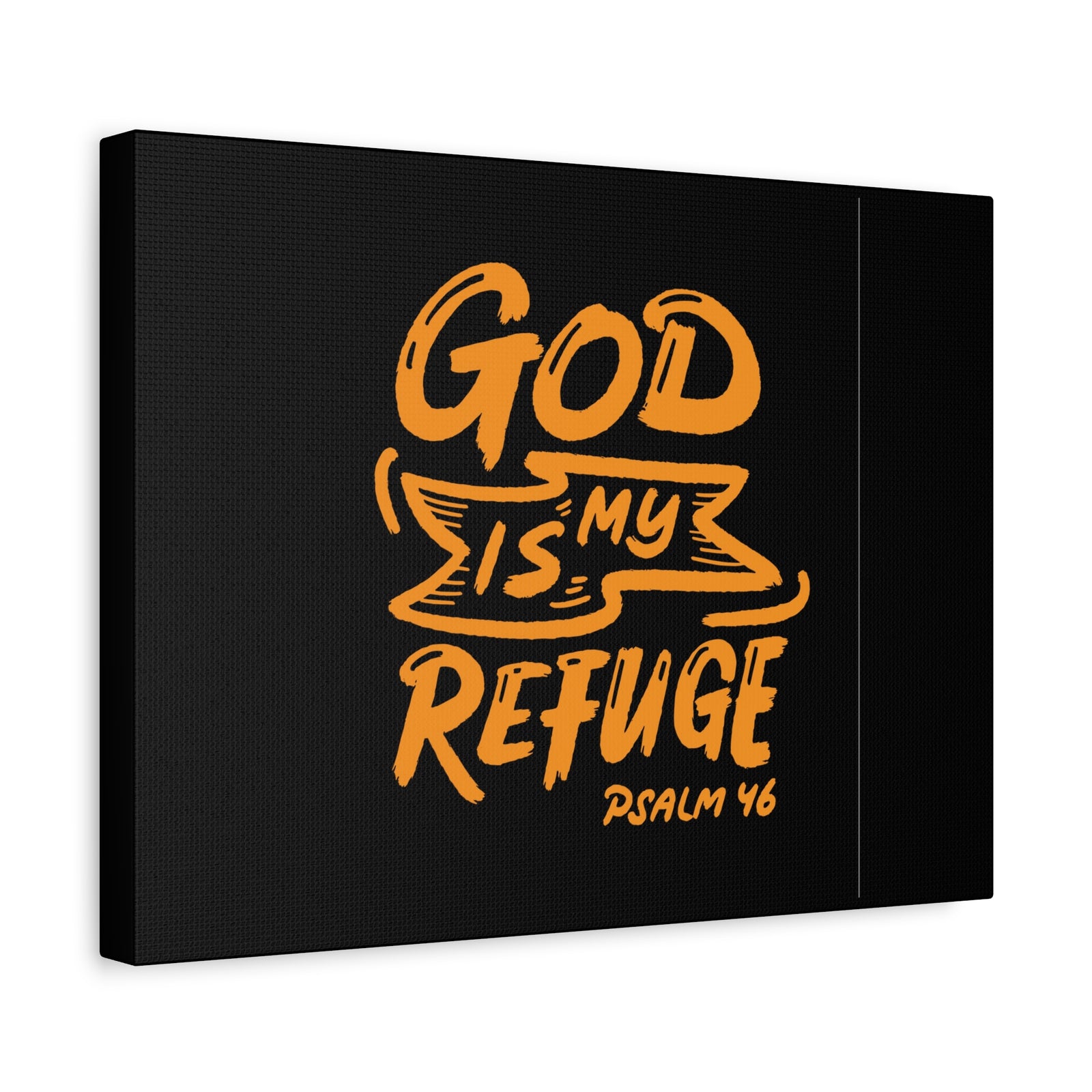Scripture Canvas My Refuge Psalm 46 Christian Wall Art Bible Verse Print Ready to Hang-Express Your Love Gifts
