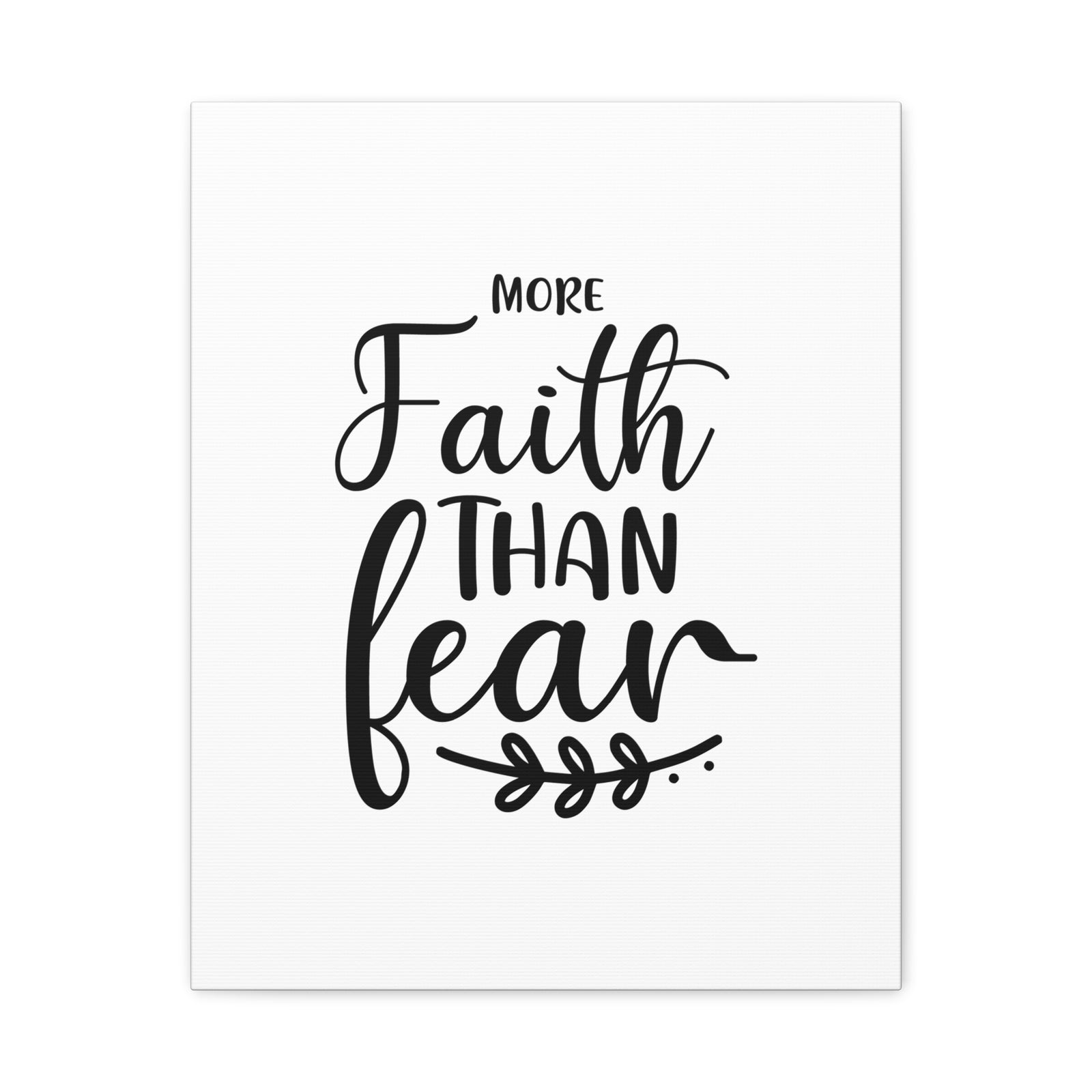Scripture Walls More Faith Than Fear Psalm 34:4 Leaves Christian Wall Art Print Ready to Hang-Express Your Love Gifts