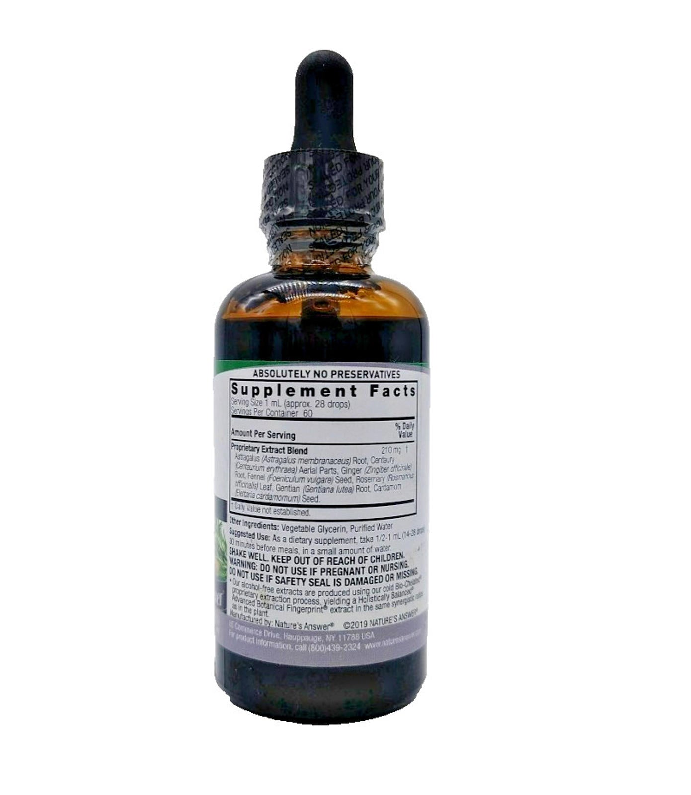 Nature's Answer | Bitters & Ginger | Alcohol-Free 1,000 mg EXP 10/2027-Express Your Love Gifts