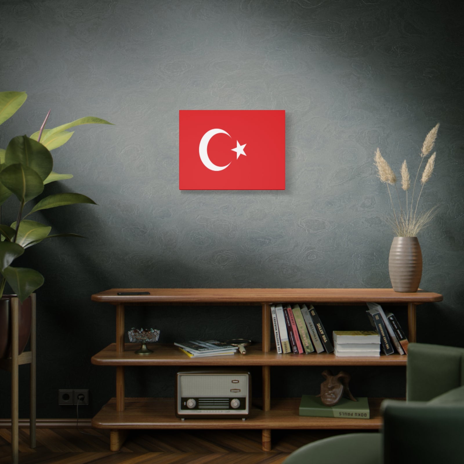 Turkey Country Flag Canvas Vibrant Wall Art Unframed Home Decor-Express Your Love Gifts