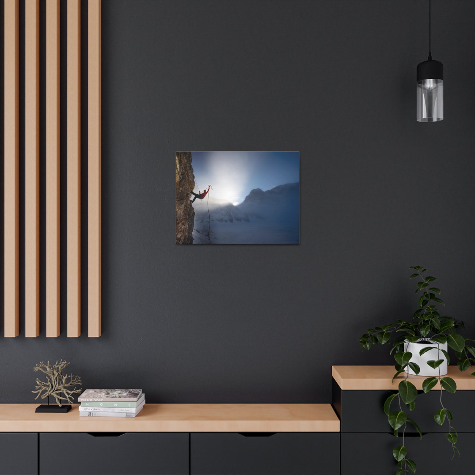 Mountain Rock Climbing Nature Wilderness Photography Canvas Wall Art for Home Decor Ready-to-Hang-Express Your Love Gifts