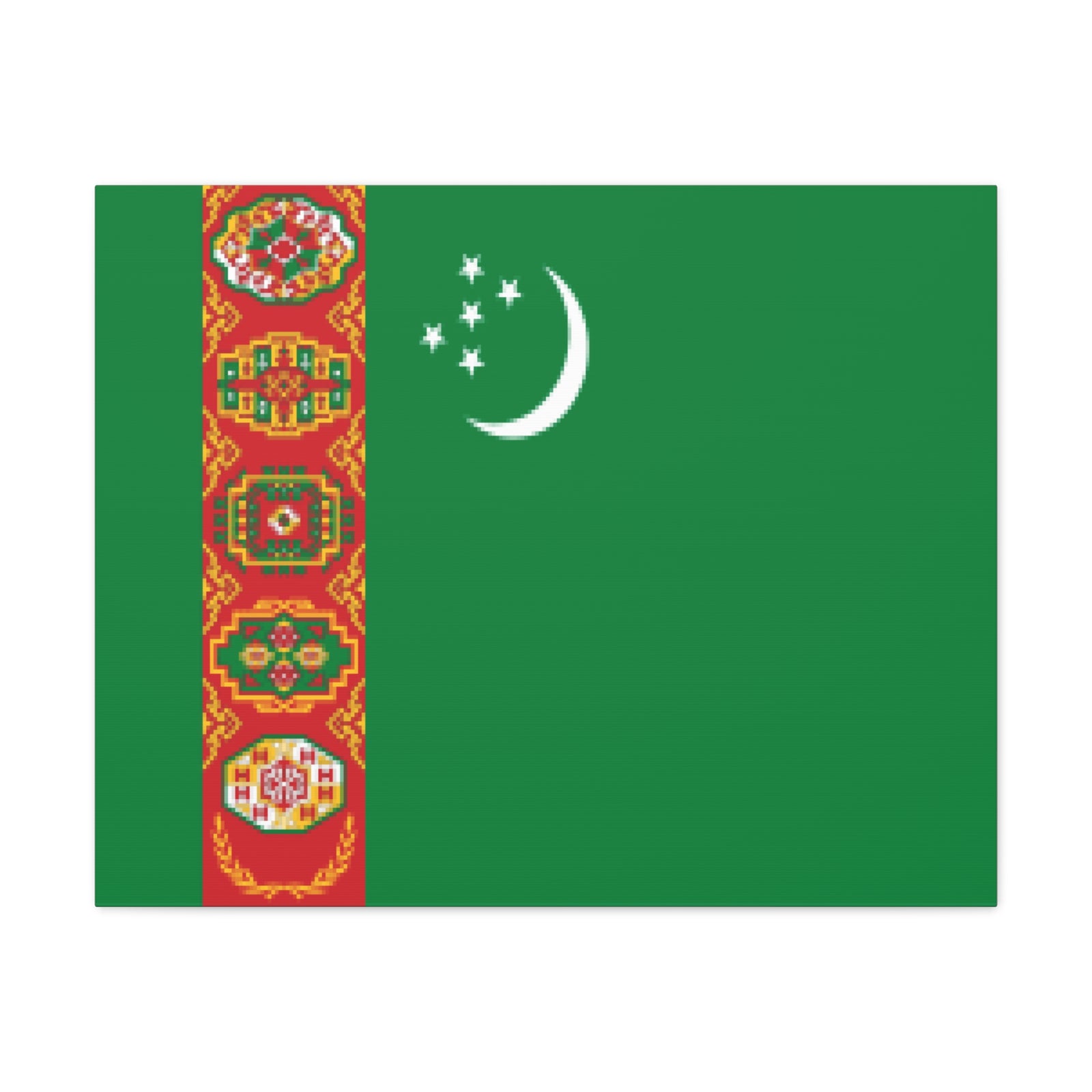 Turkmenistan Country Flag Canvas Vibrant Wall Art Unframed Home Decor-Express Your Love Gifts