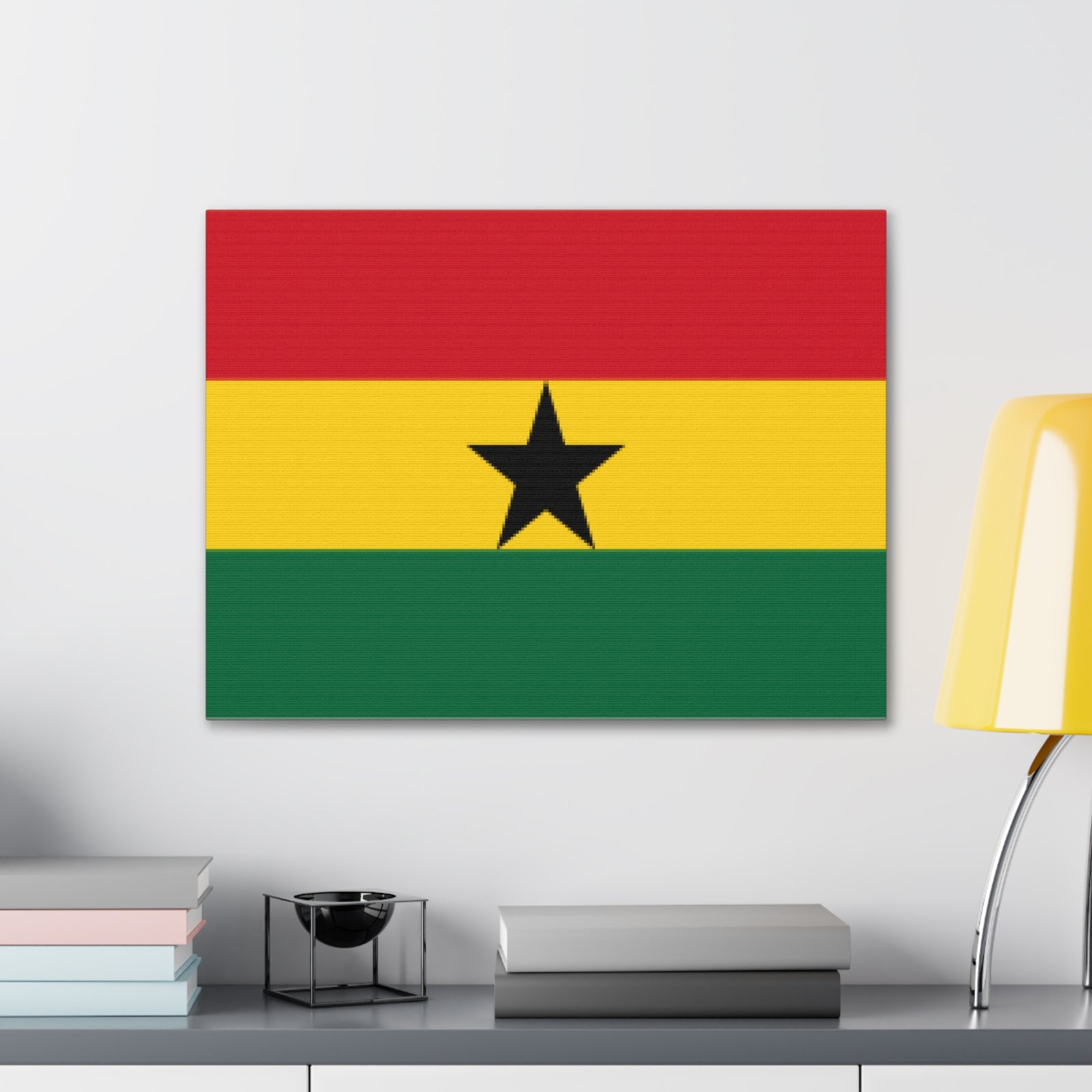 Ghana Country Flag Canvas Vibrant Wall Art Unframed Home Decor-Express Your Love Gifts