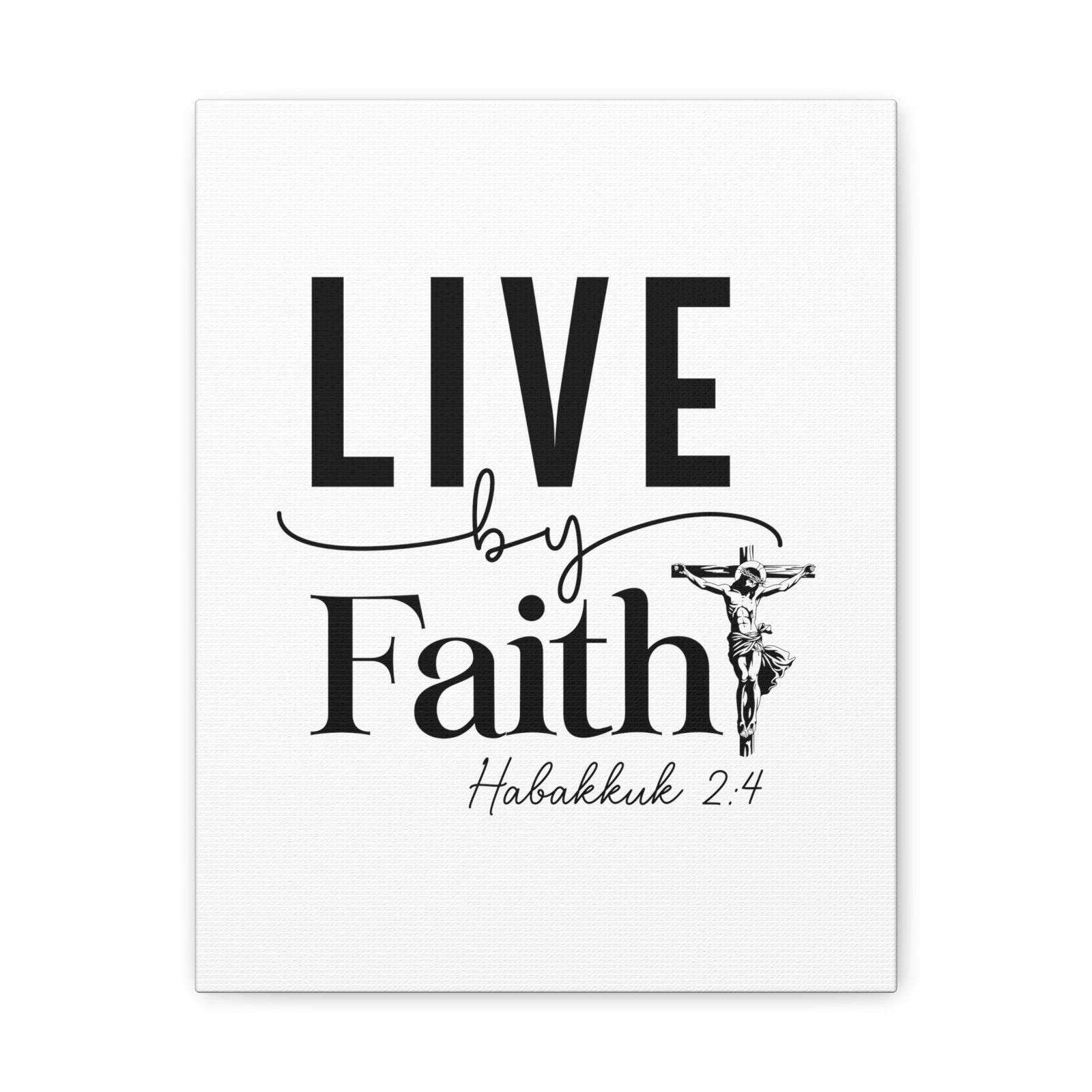 Scripture Walls Scripture Walls Live By Faith Bible Verse Canvas Christian Wall Art Ready to Hang Unframed-Express Your Love Gifts